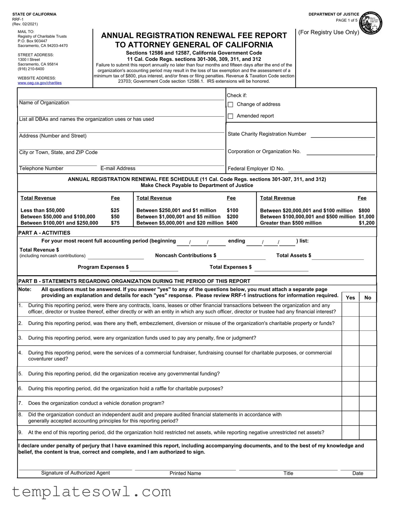 Fill Out Your Ca Rrf 1 Form
