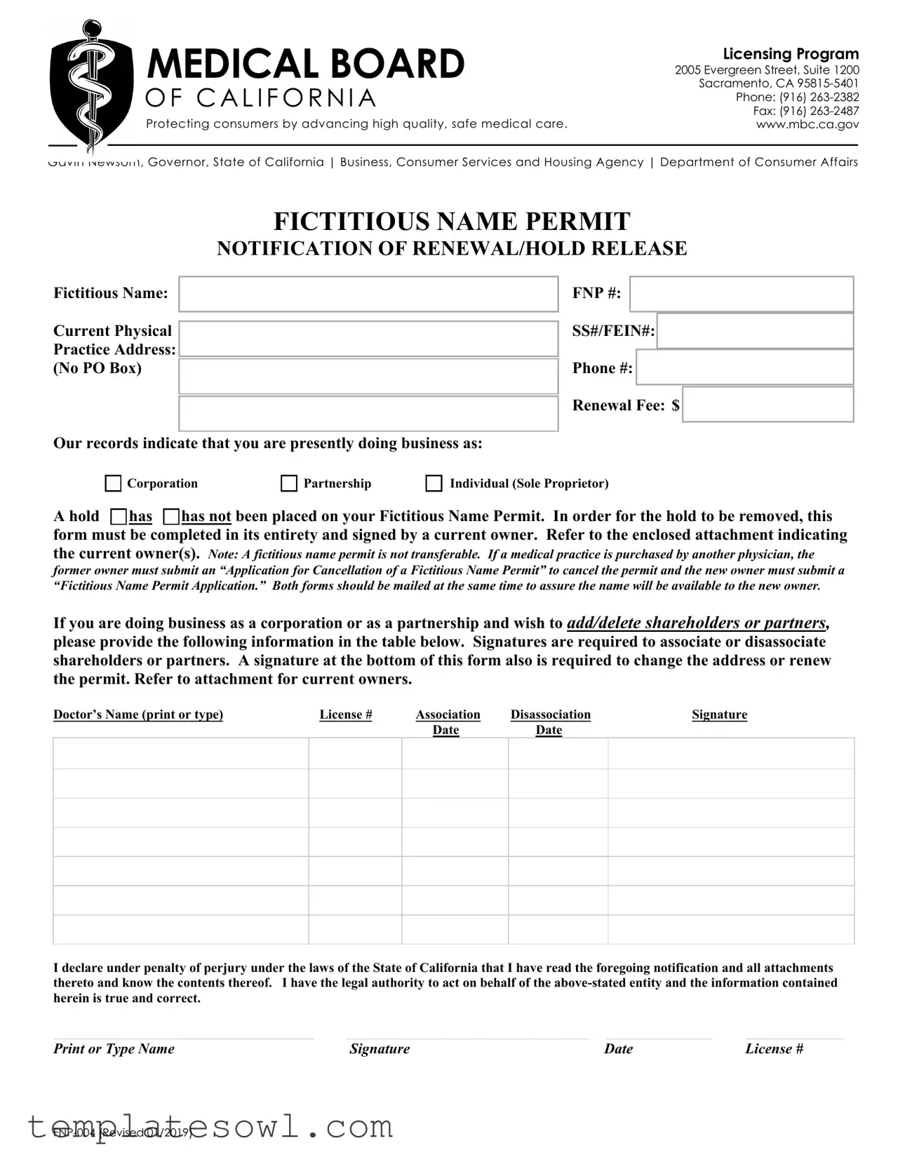 Fill Out Your California Fnp 004 Form