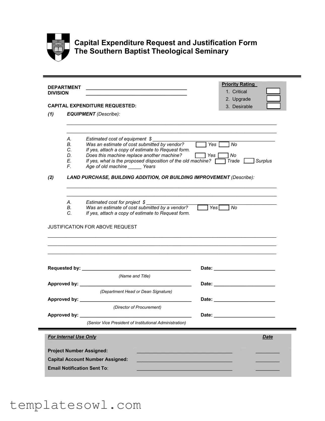 Fill Out Your Capex Form