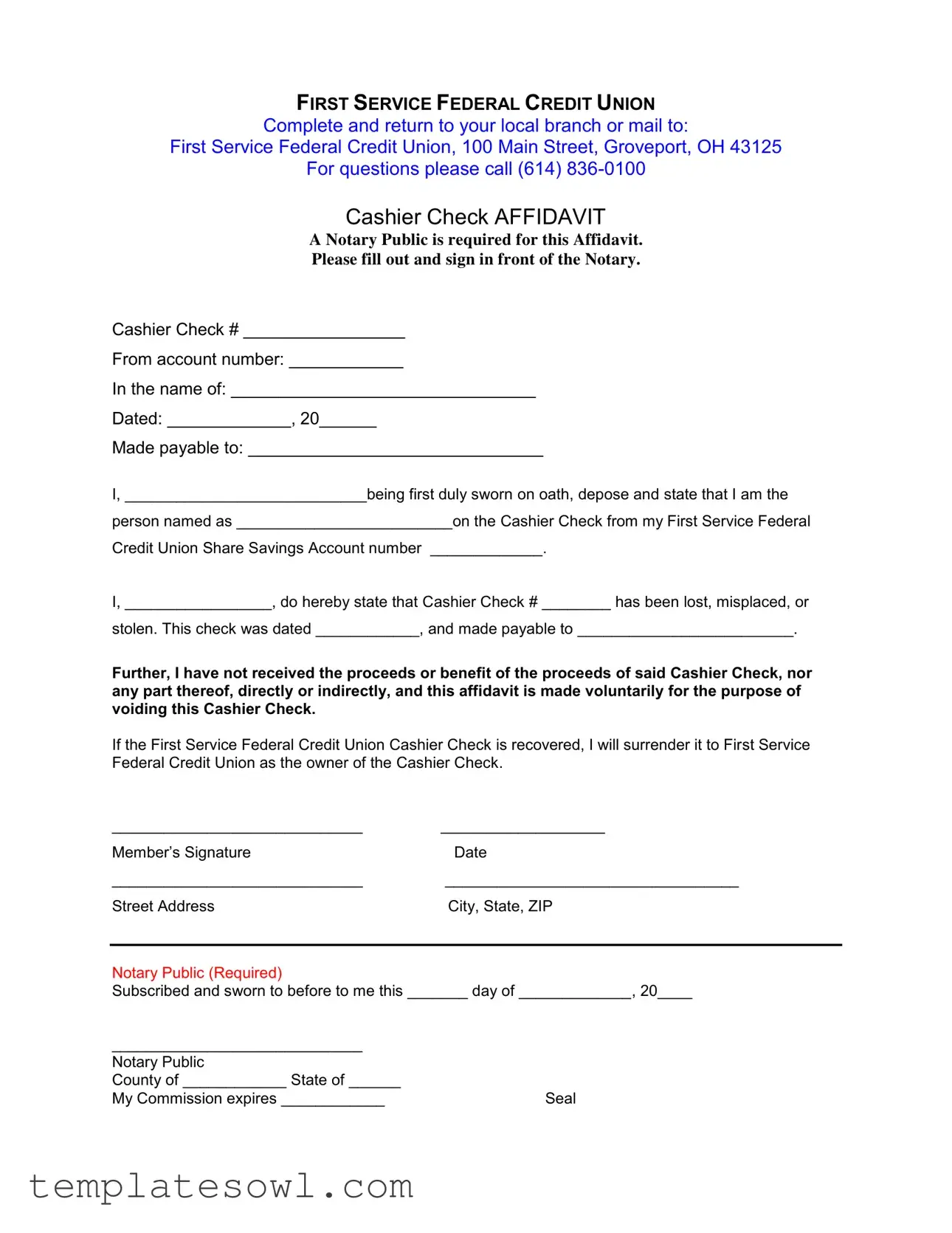 Fill Out Your Cashiers Check Pdf Form