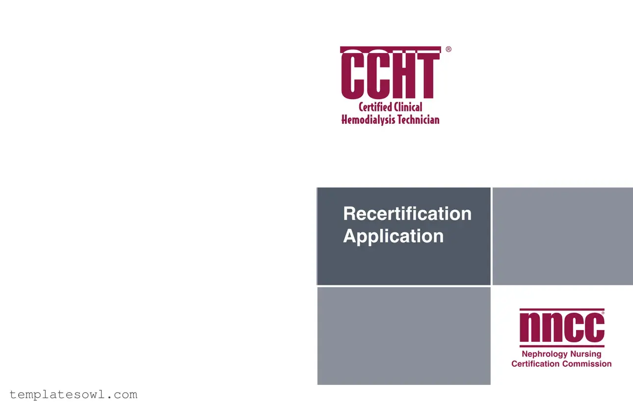 Fill Out Your Ccht Recertification Application Form