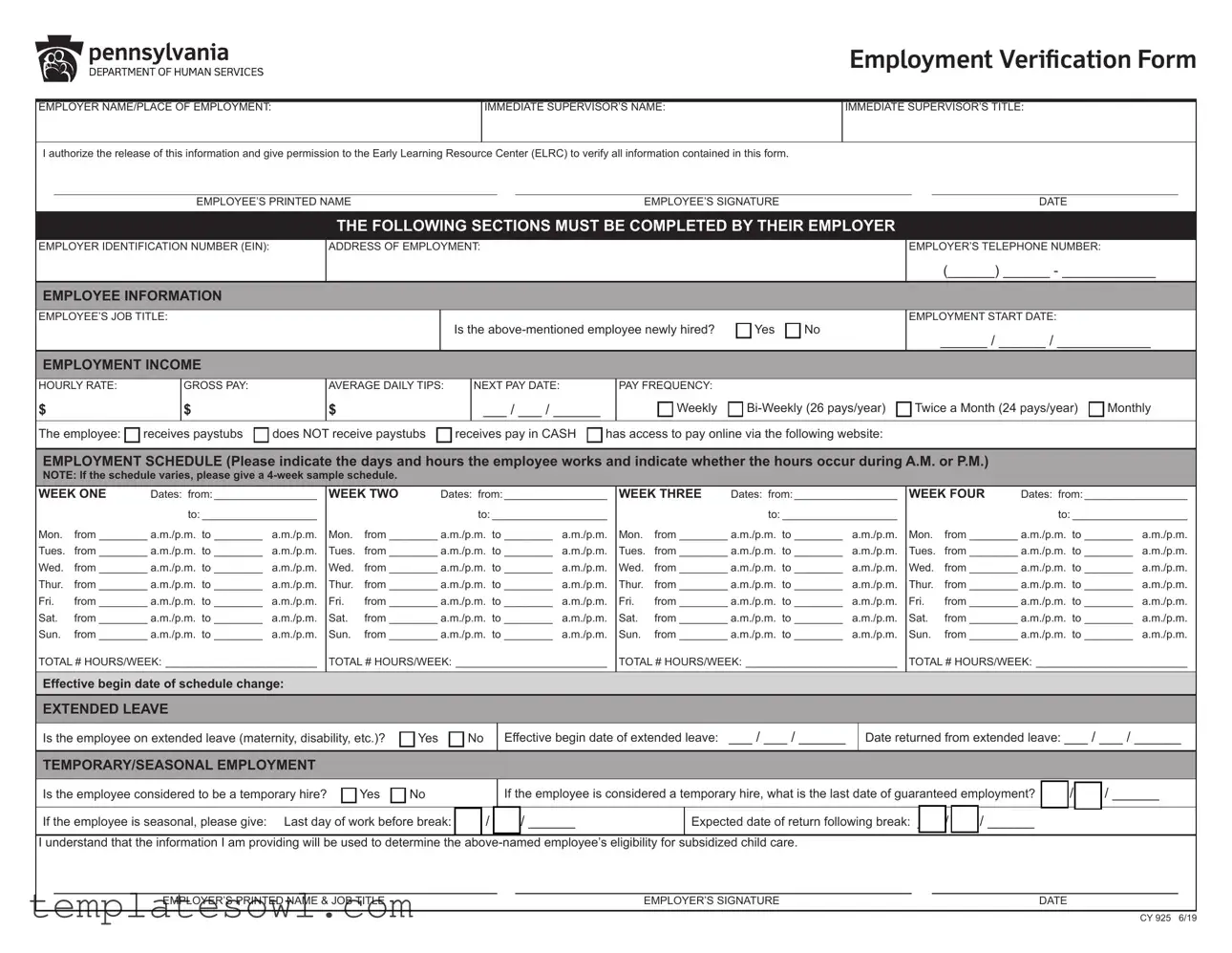 Fill Out Your Ccis Employment Verification Form