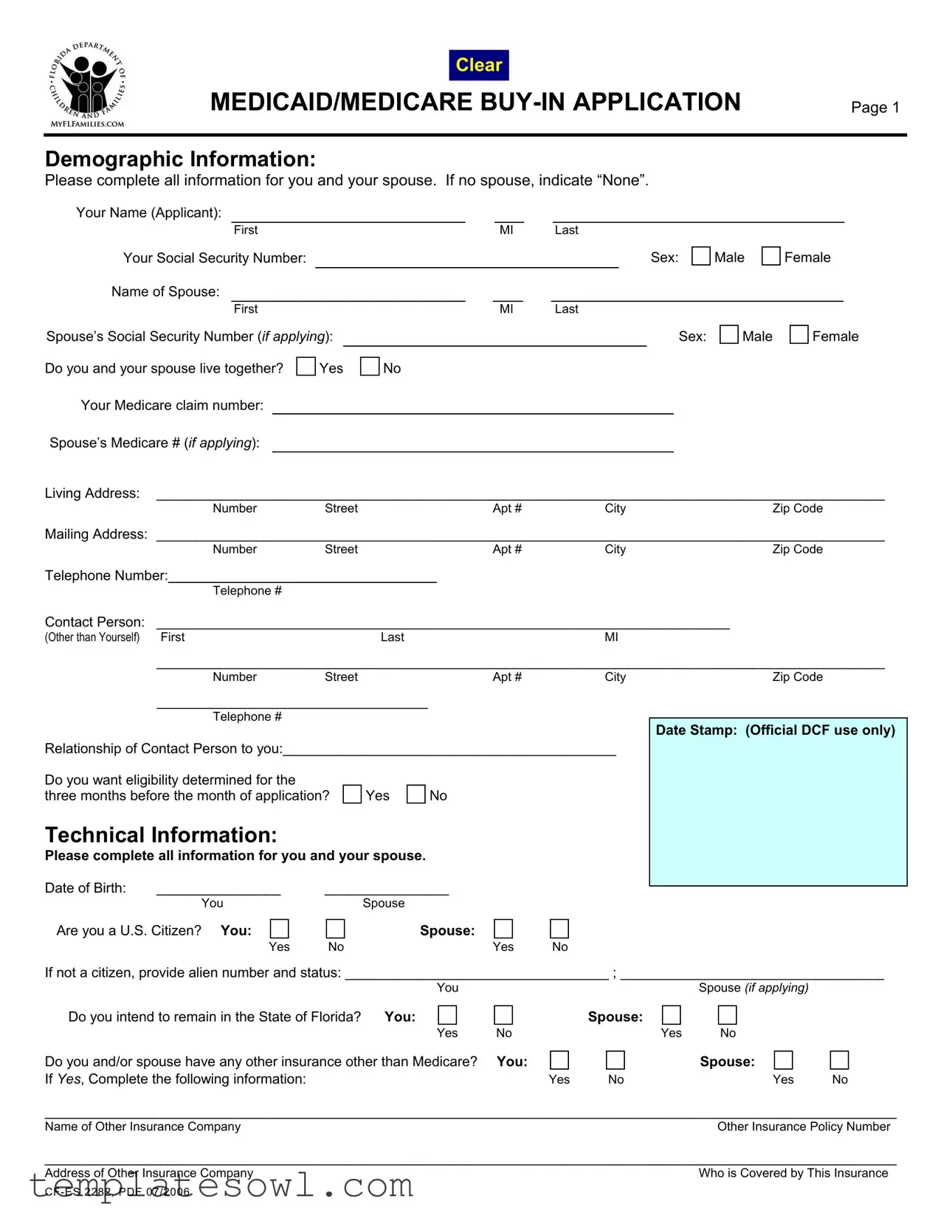 Fill Out Your Cf Es 2282 Form