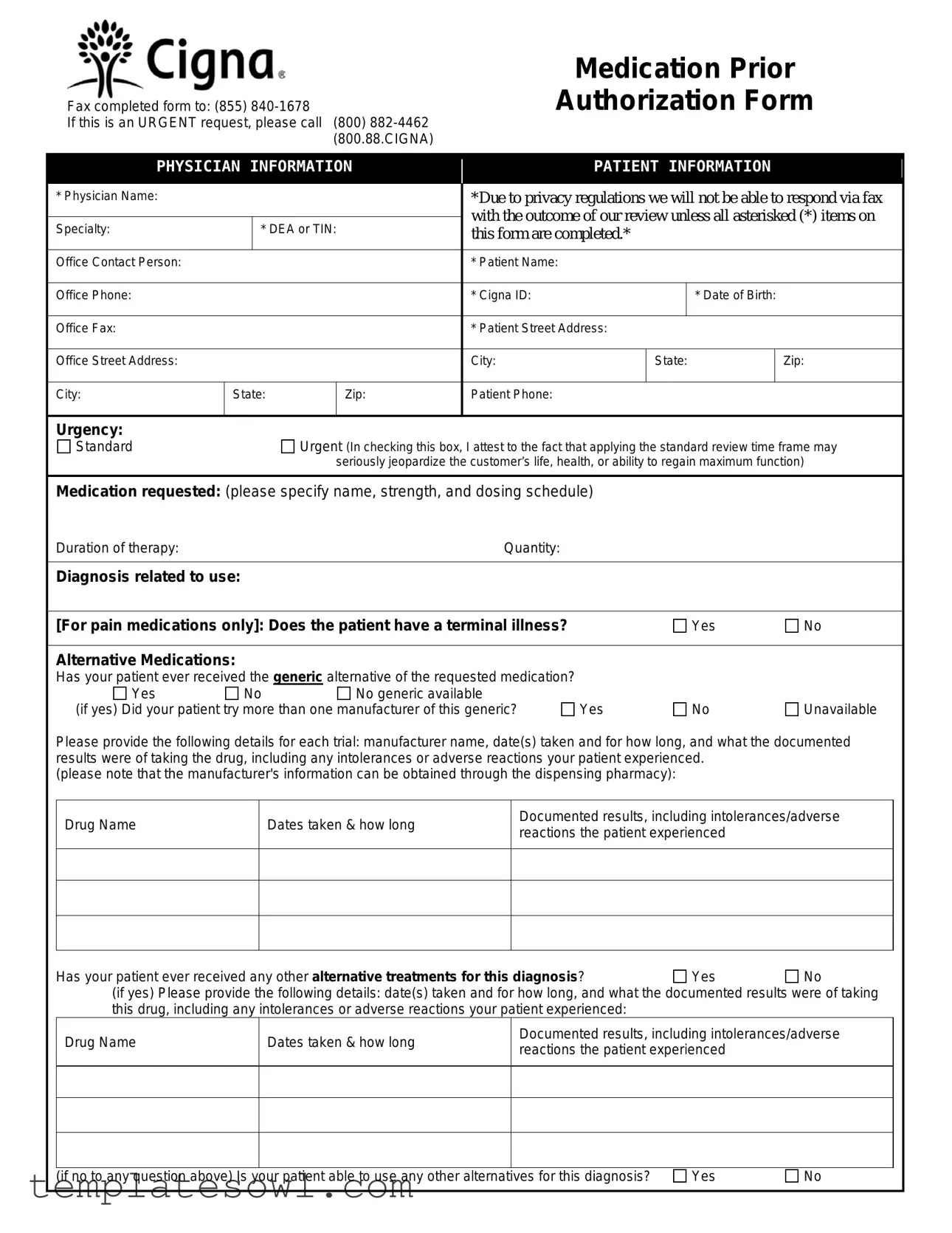 Fill Out Your Cigna Prior Auth Form