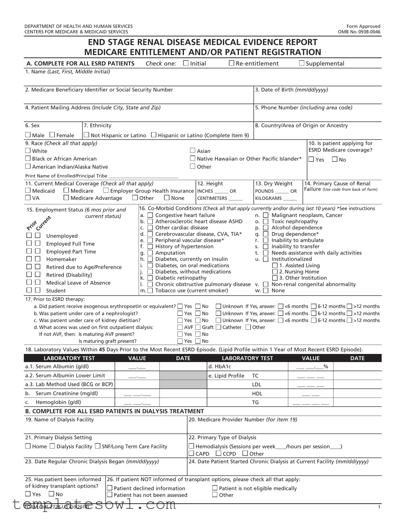Fill Out Your Cms 2728 U3 Form