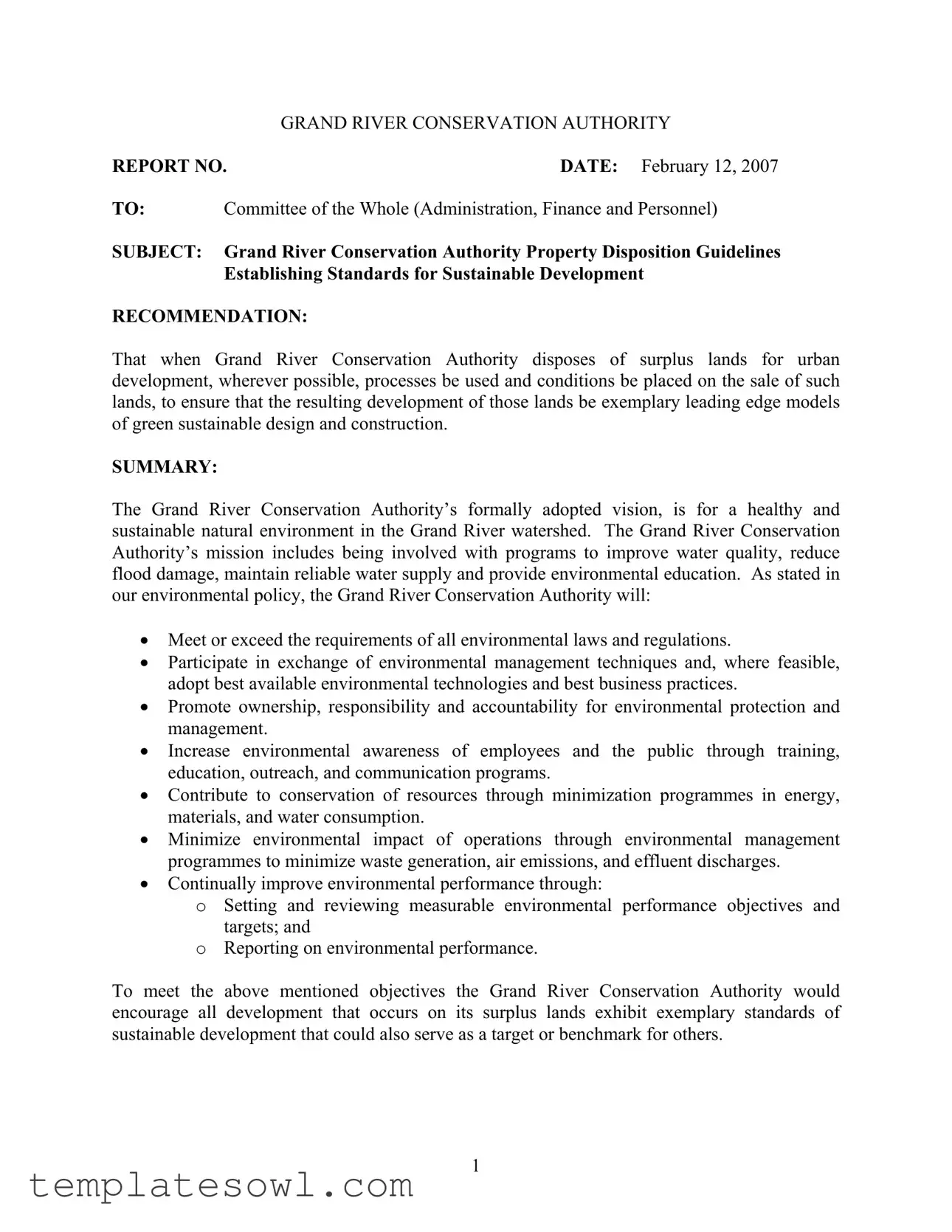 Fill Out Your Conservation Authority Report Form