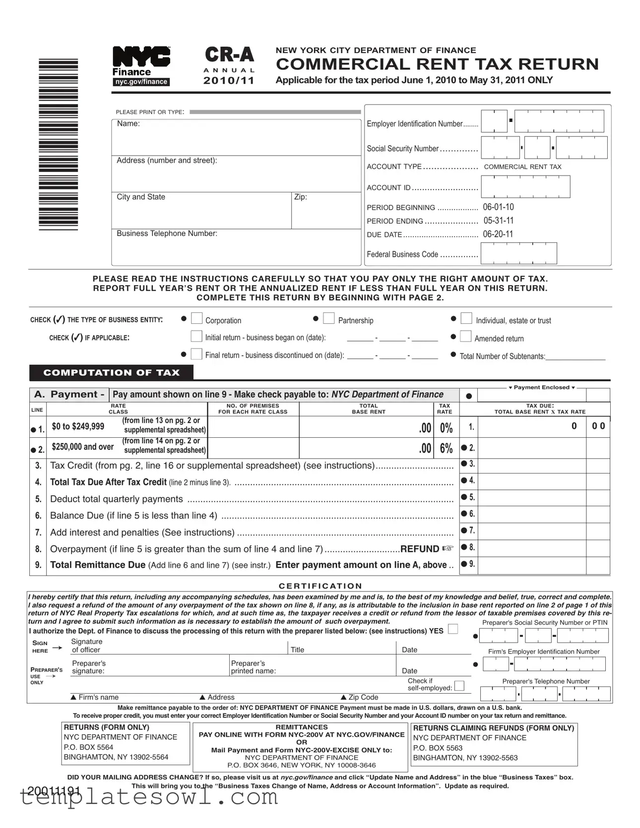 Fill Out Your Cr A Form