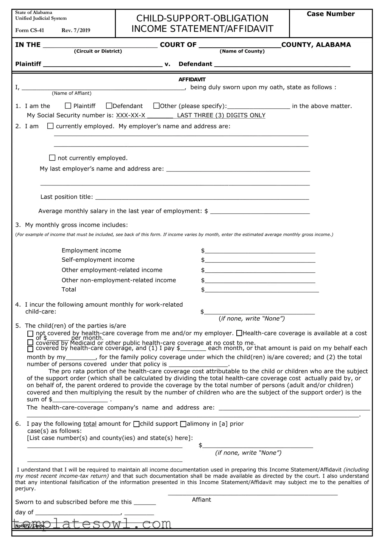 Fill Out Your Cs 41 Form
