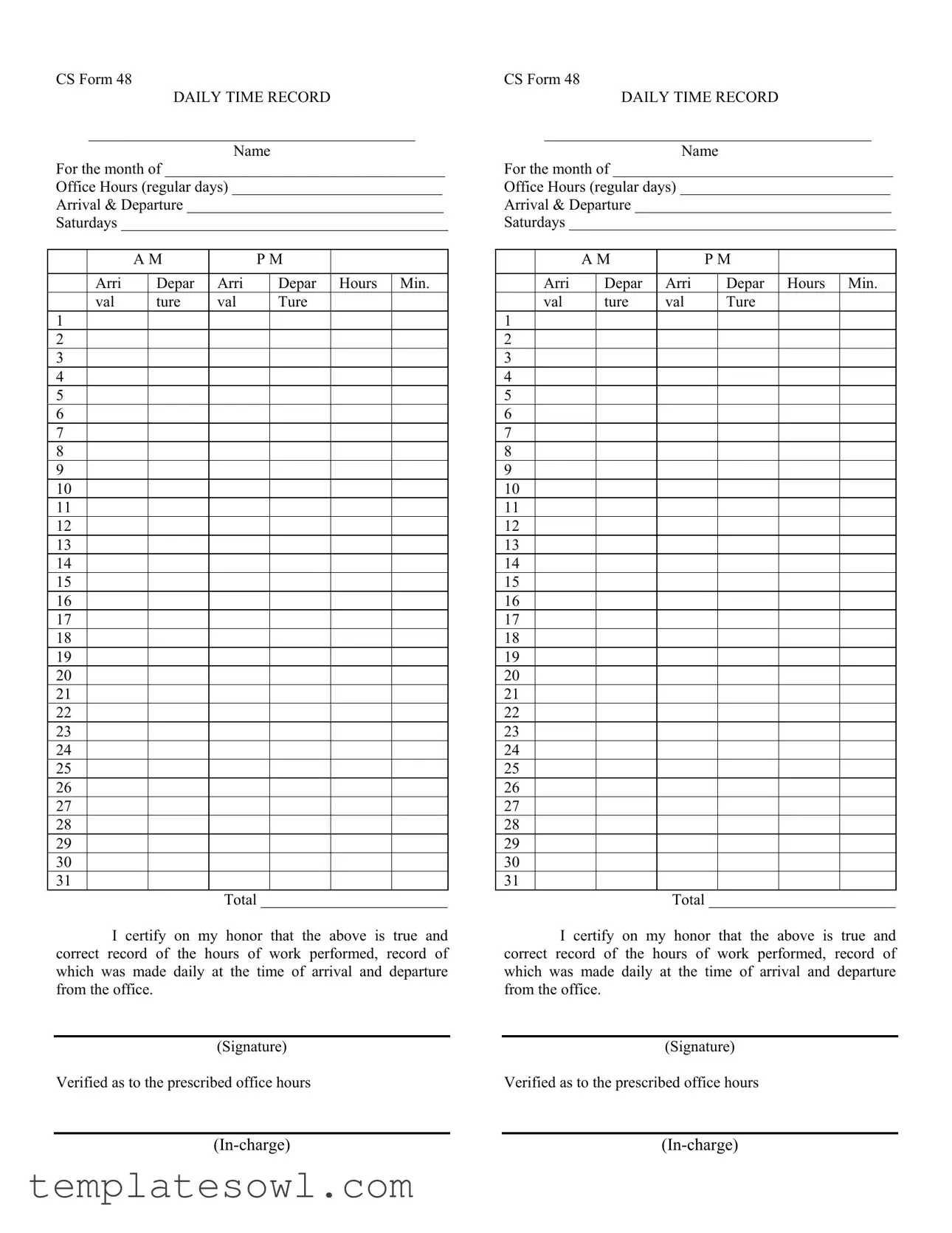 Fill Out Your Cs 48 Form