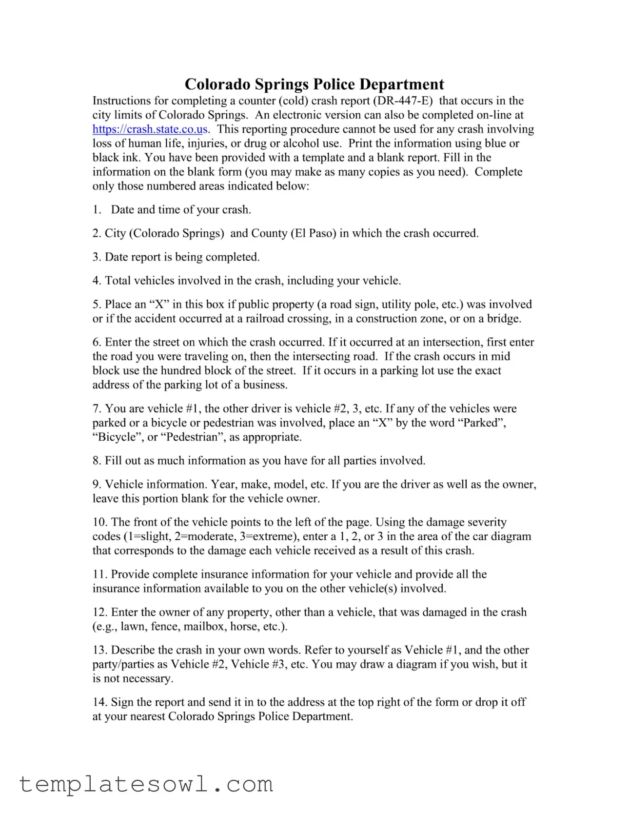 Fill Out Your Cspd Accident Report Form