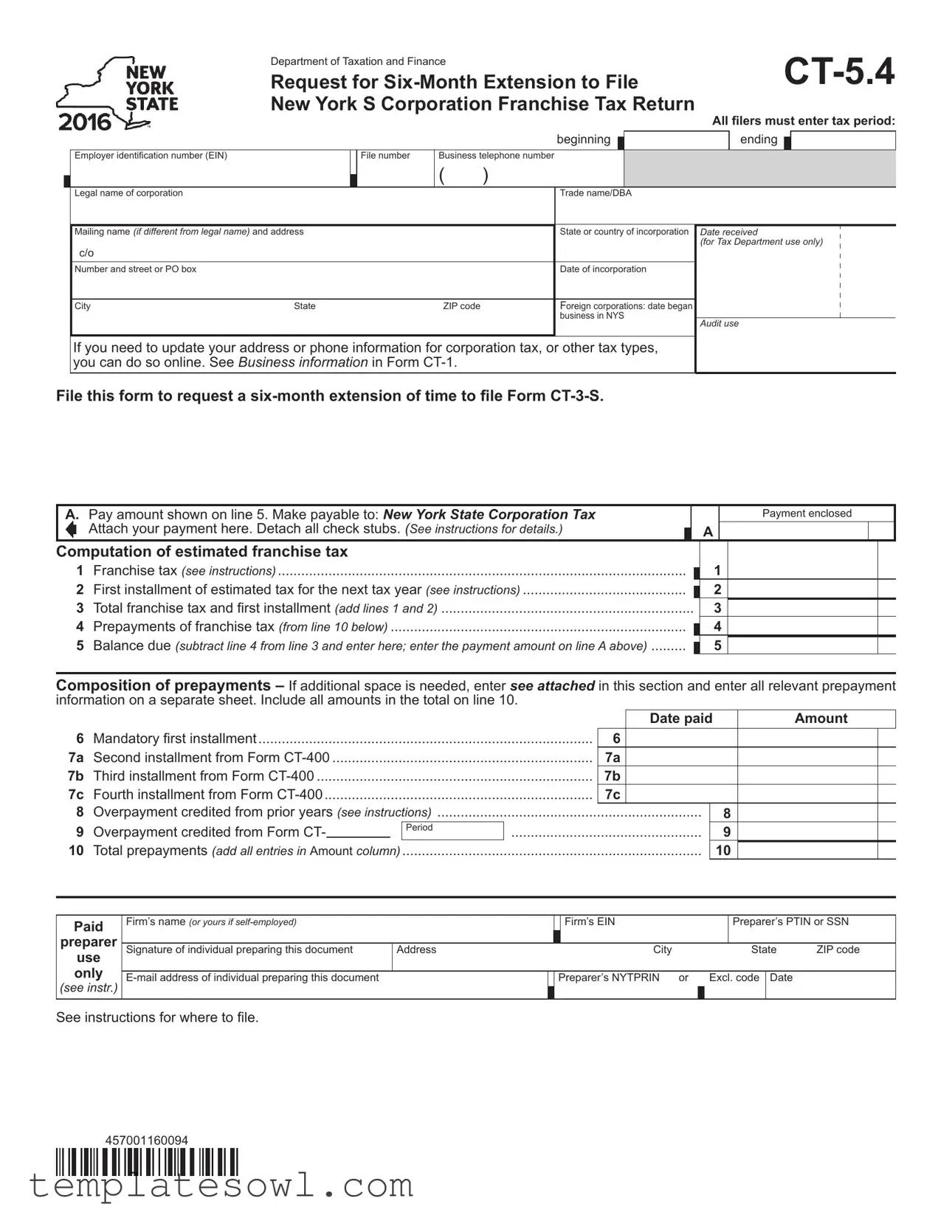 Fill Out Your Ct 5 4 Form