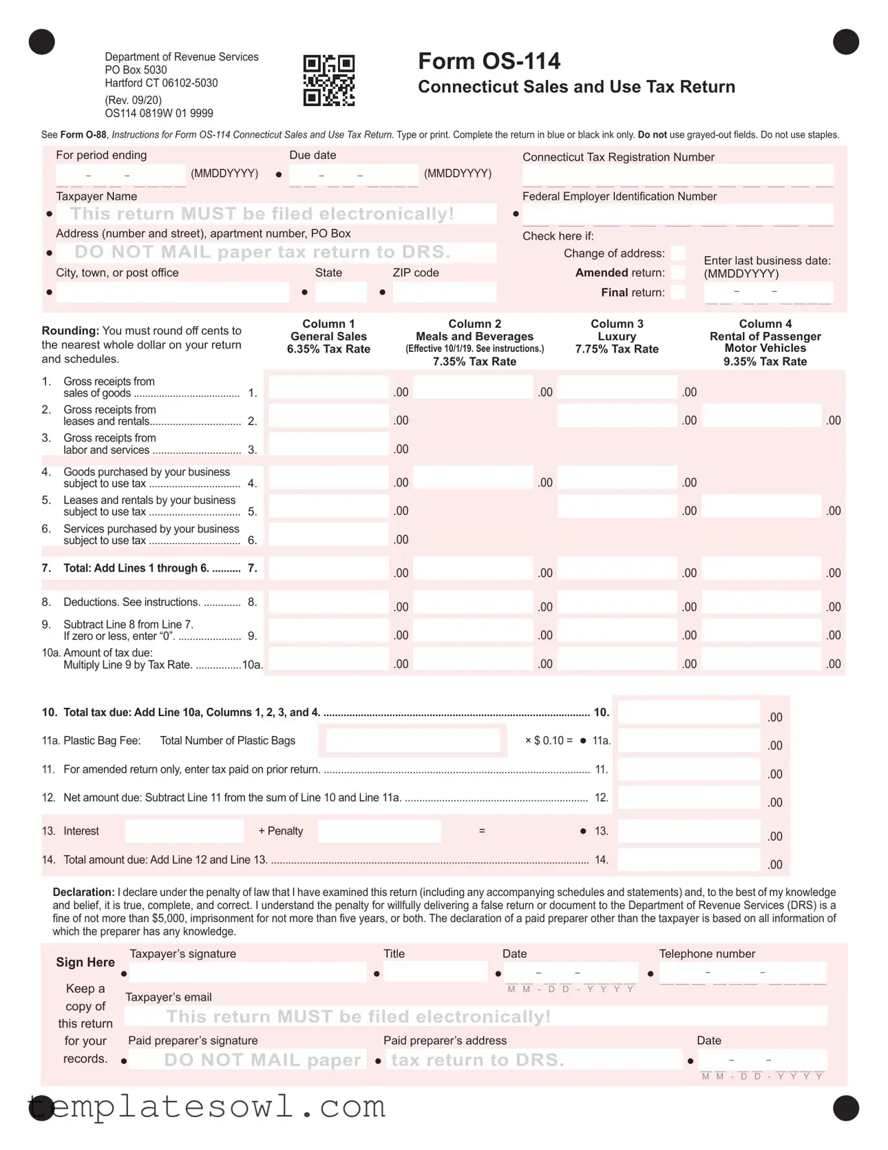 Fill Out Your Ct Os 114 Form