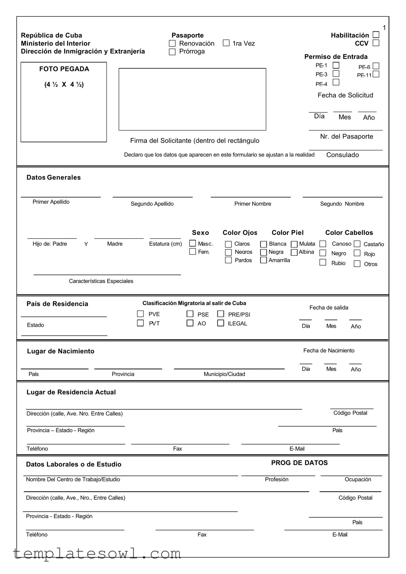 Fill Out Your Cuba Pe 11 Form