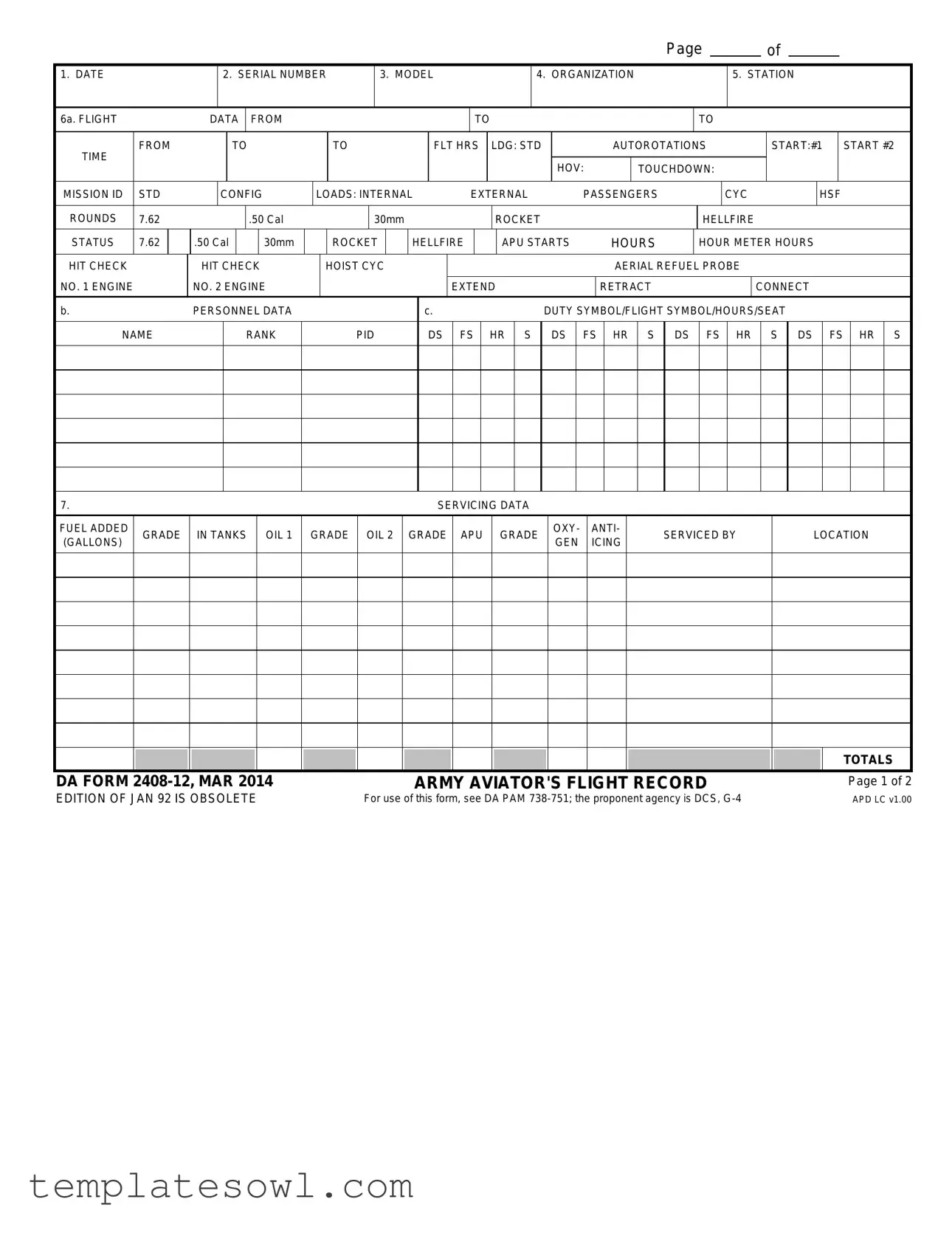 Fill Out Your Da 2408 12 Form