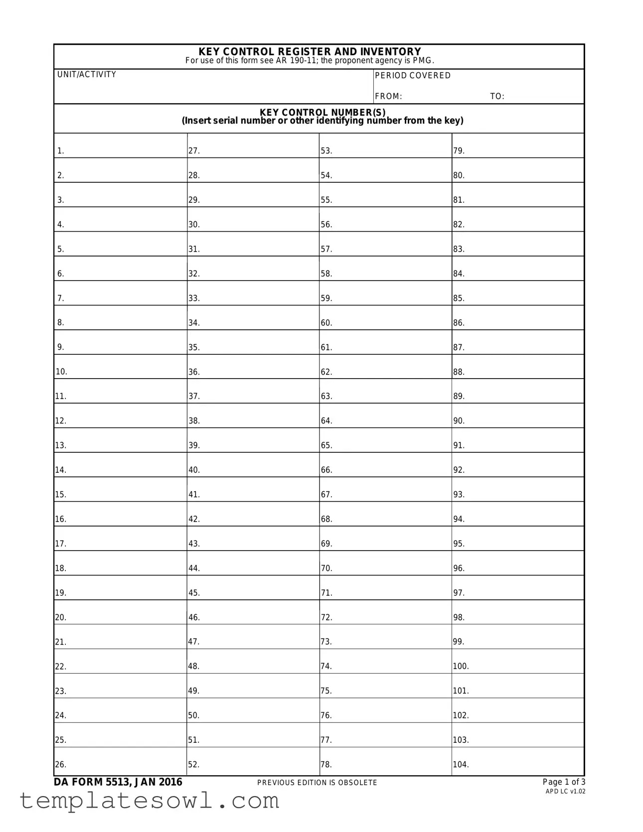 Fill Out Your Da 5513 Form