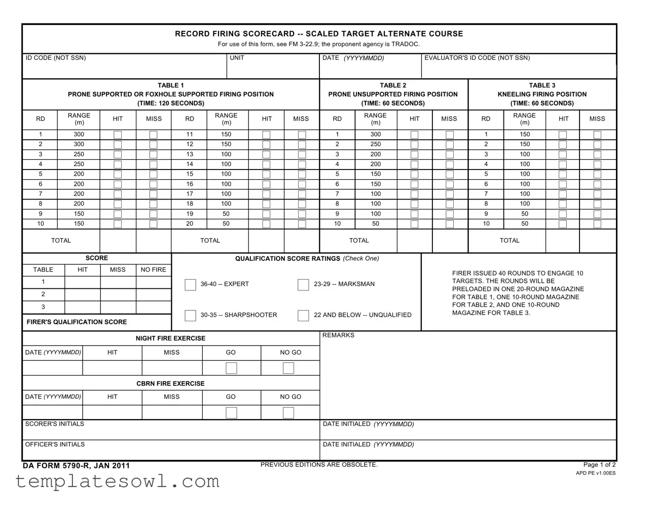 Fill Out Your Da 5790 R Form