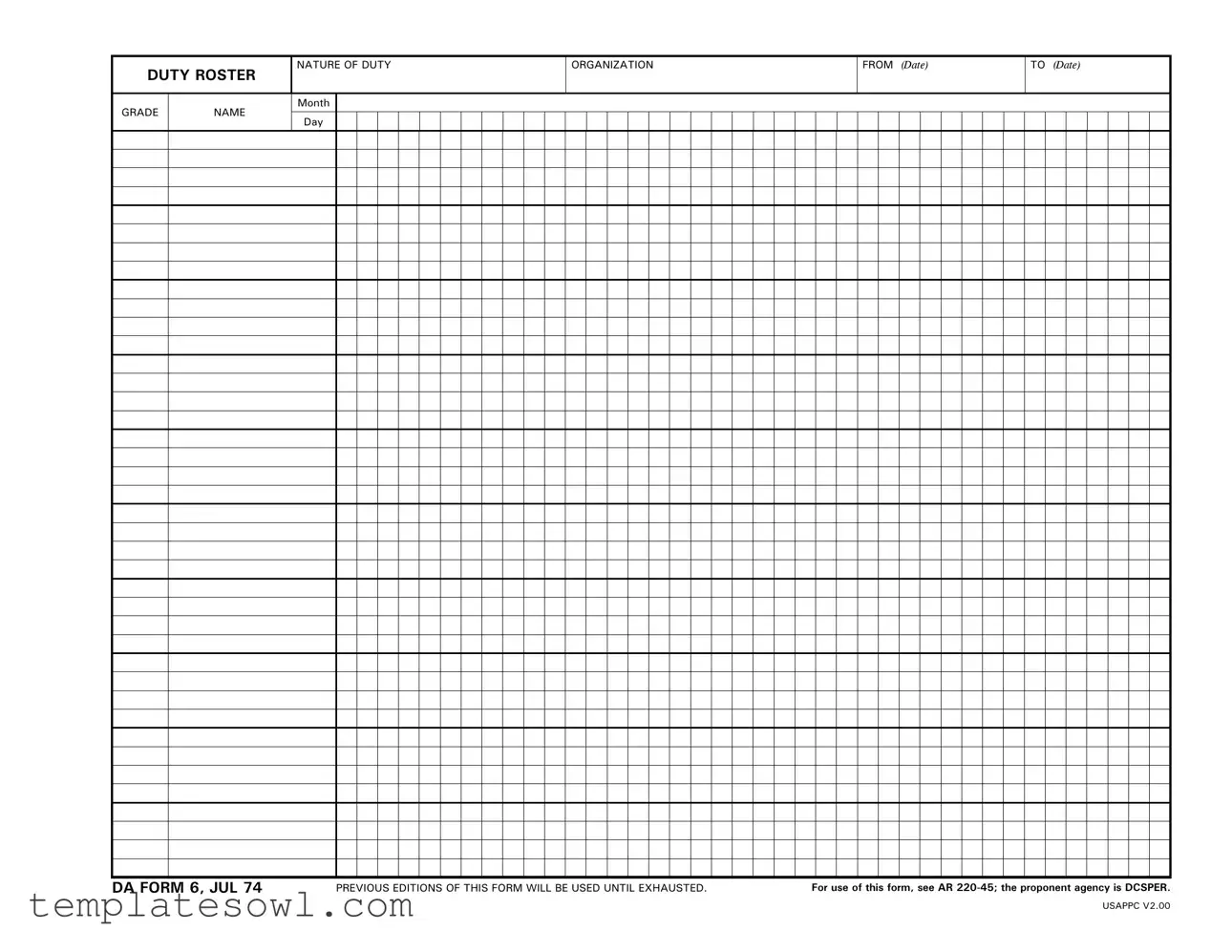 Fill Out Your Da 6 Form