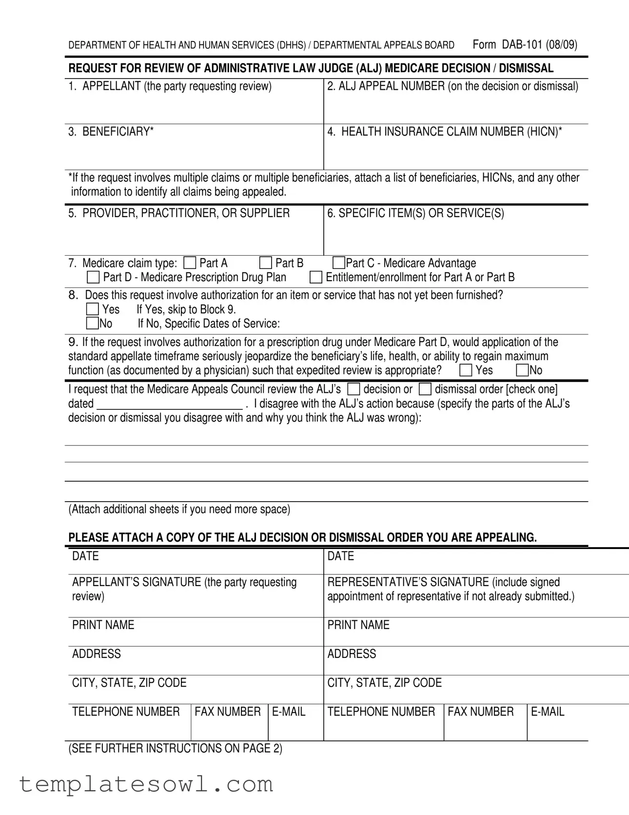 Fill Out Your Dab 101 Form