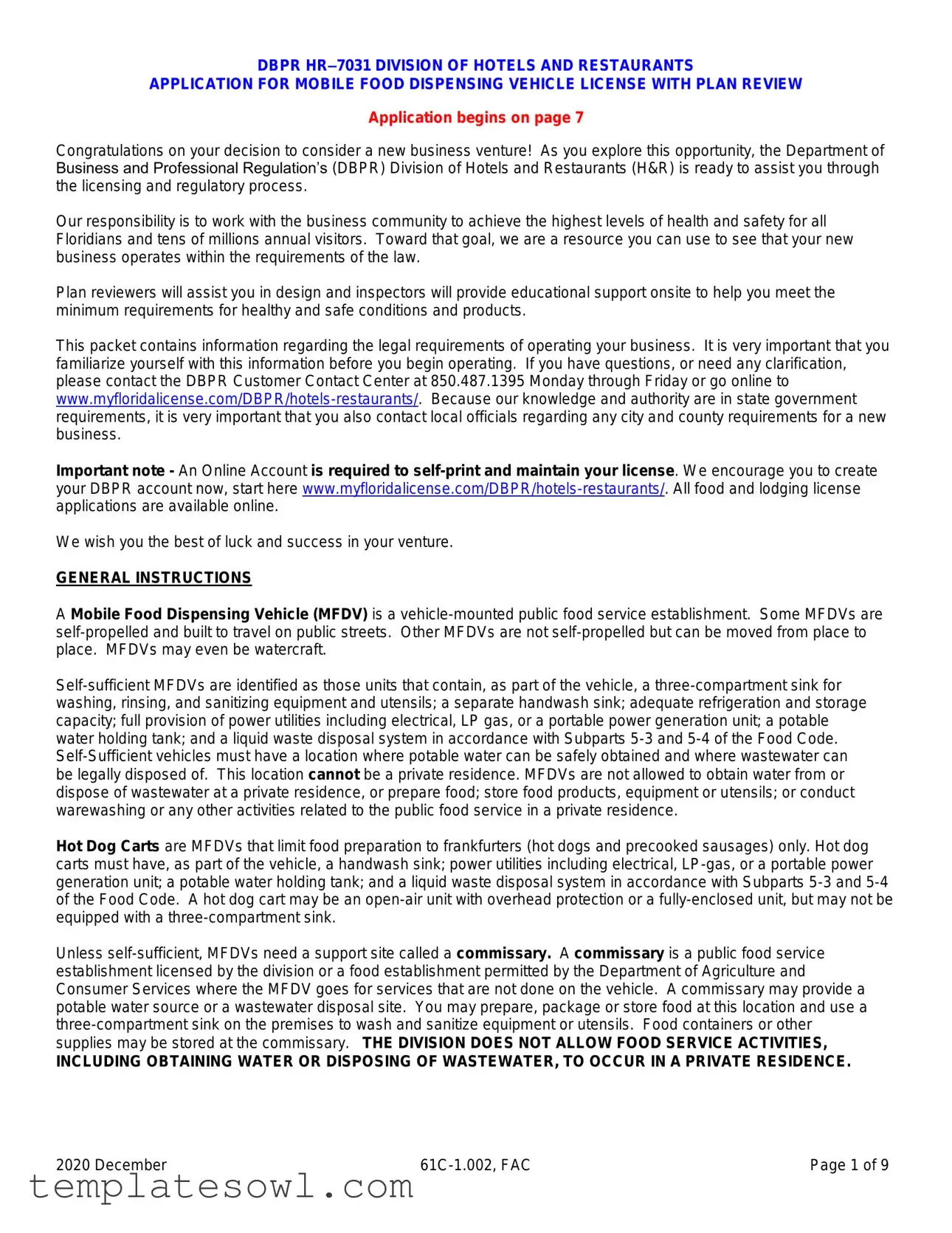 Fill Out Your Dbpr Hr 7031 Form