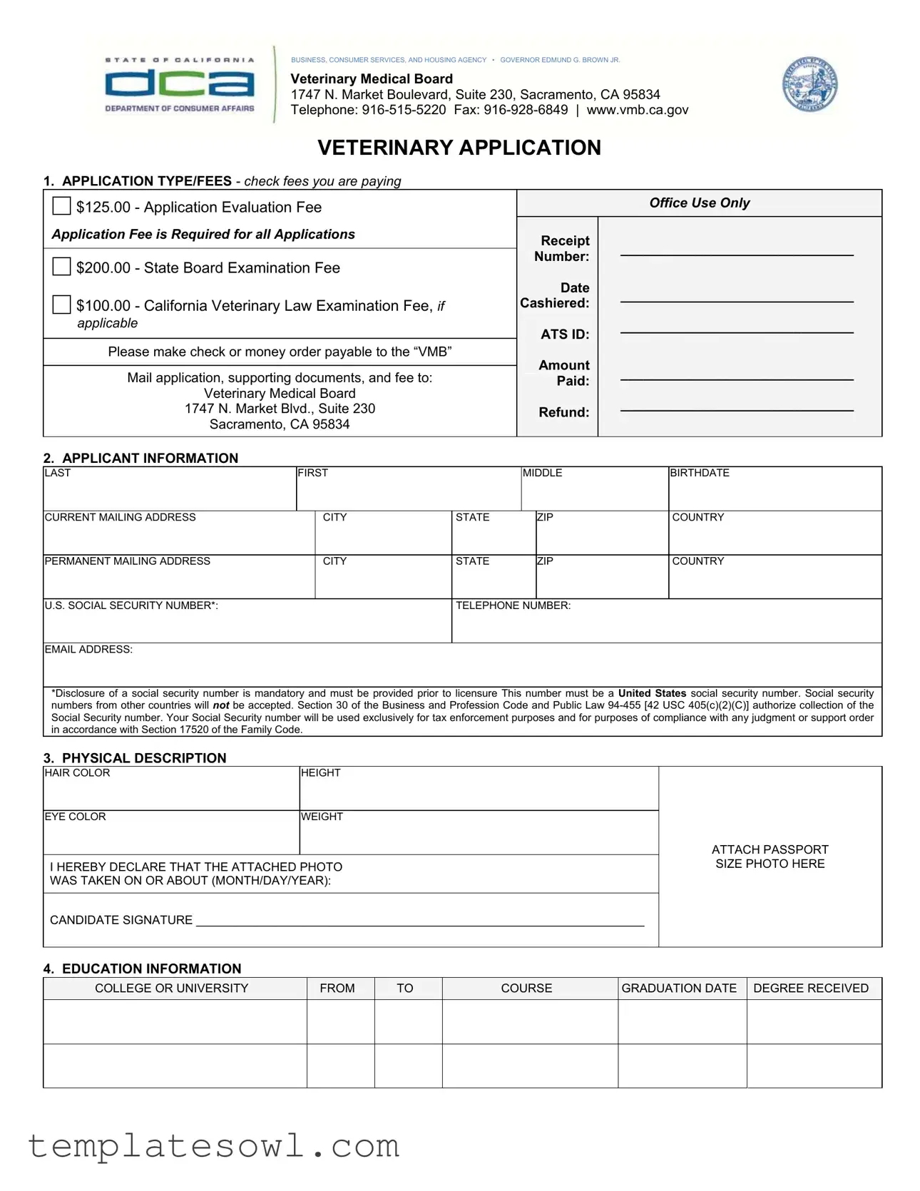 Fill Out Your Dca 25A 1 Form
