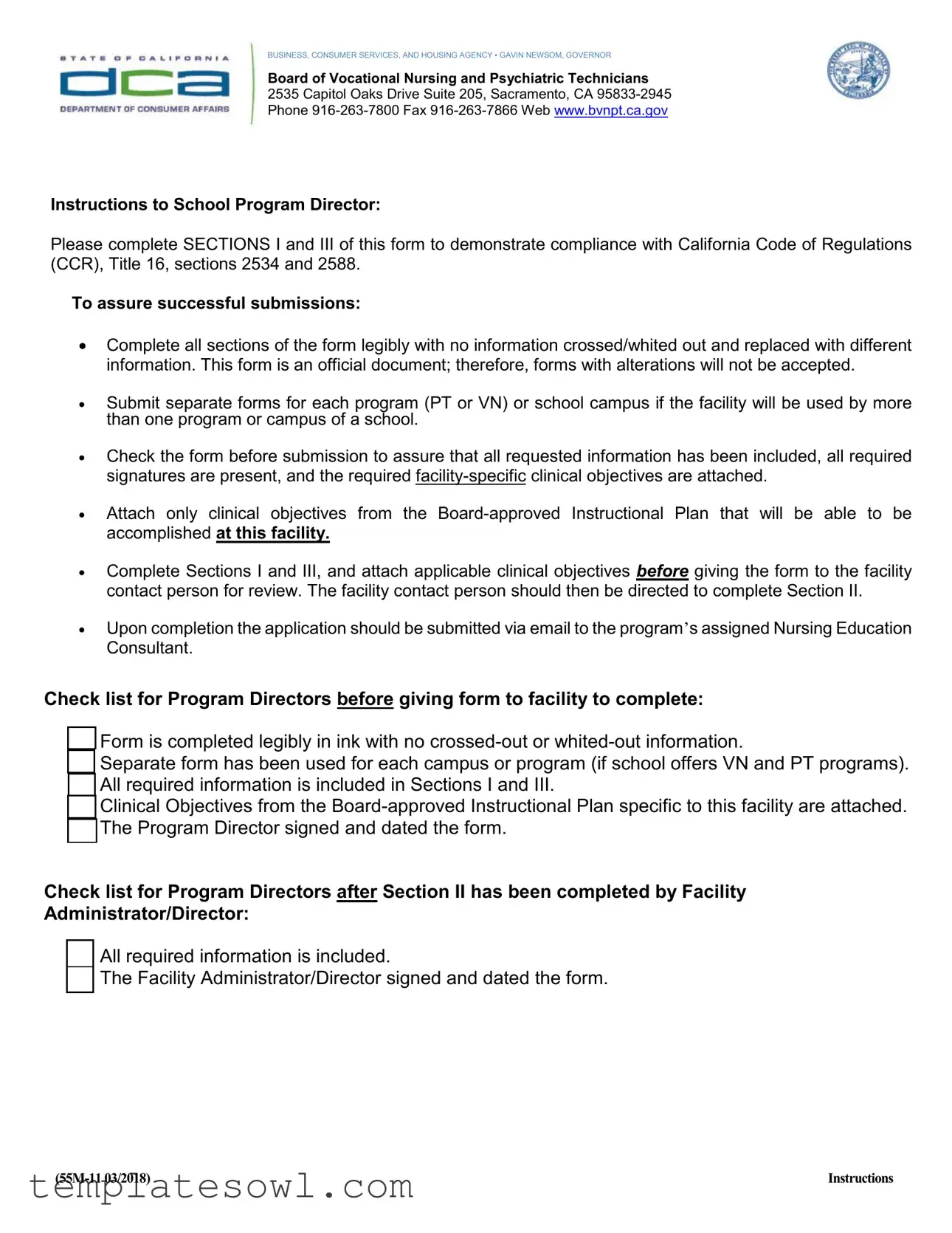 Fill Out Your Dca 55M 11 Form