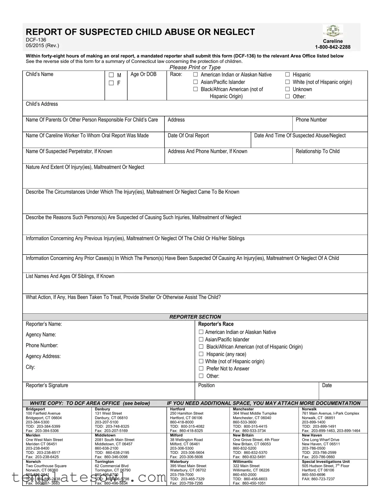 Fill Out Your Dcf 136 Form