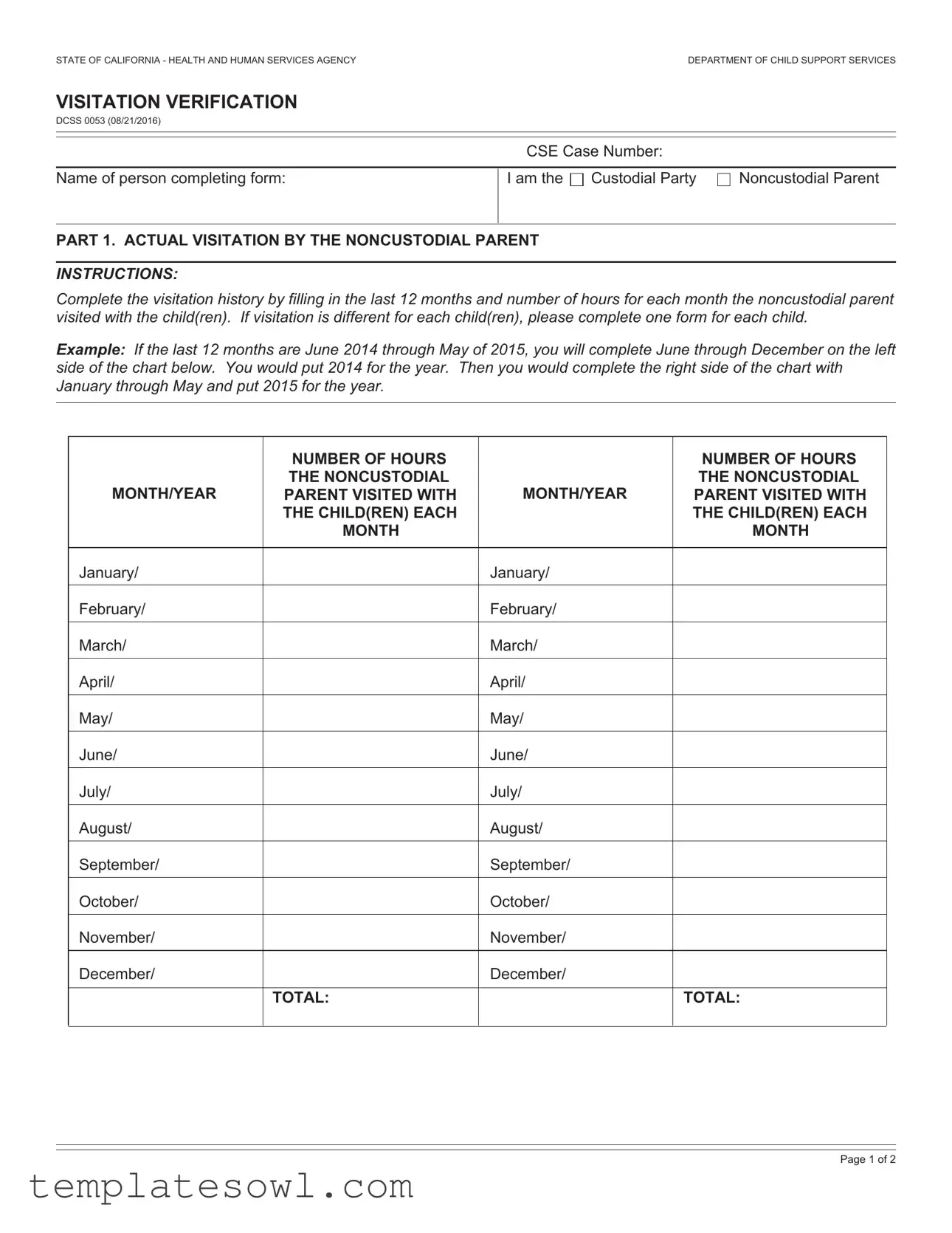 Fill Out Your Dcss 0053 Form