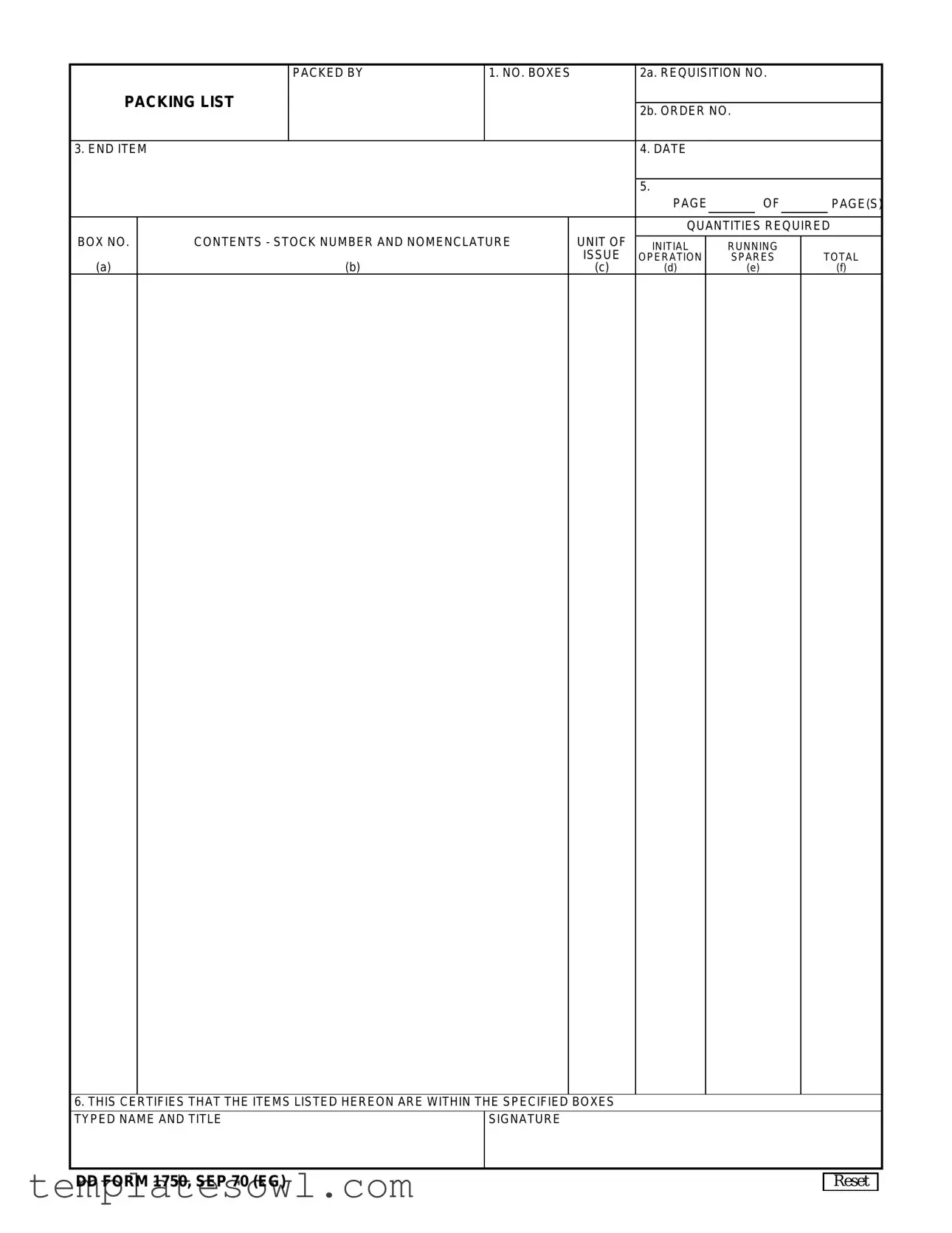 Fill Out Your Dd 1750 Form