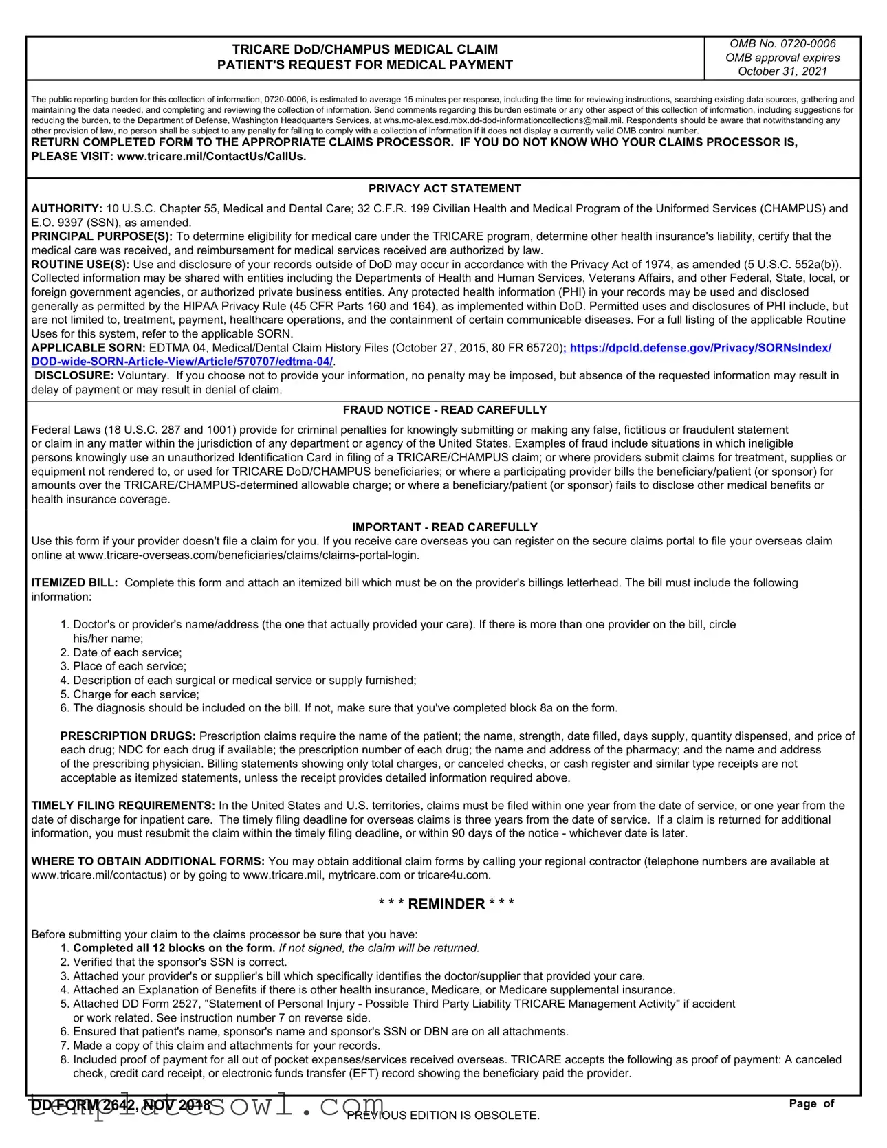Fill Out Your Dd 2642 Form