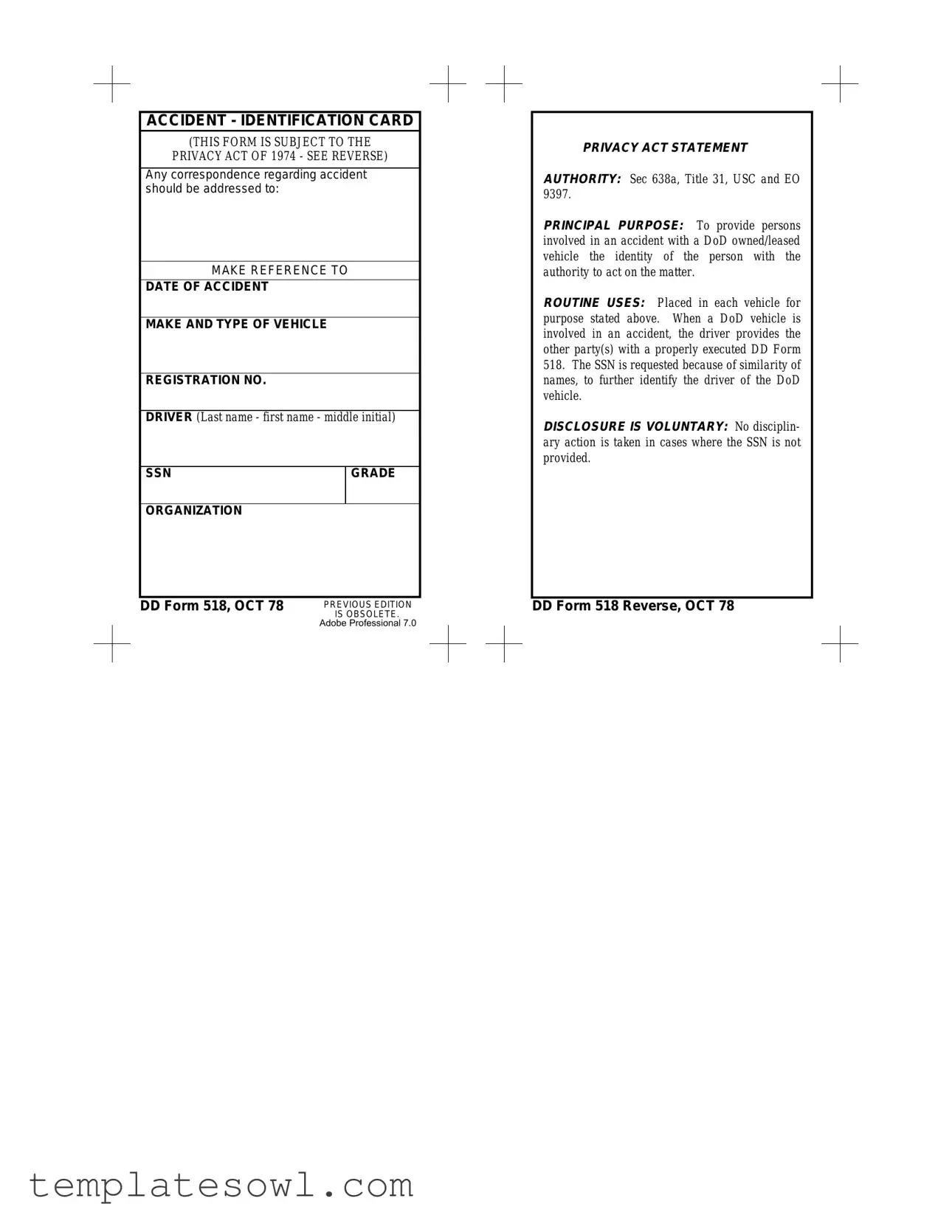 Fill Out Your Dd 518 Form