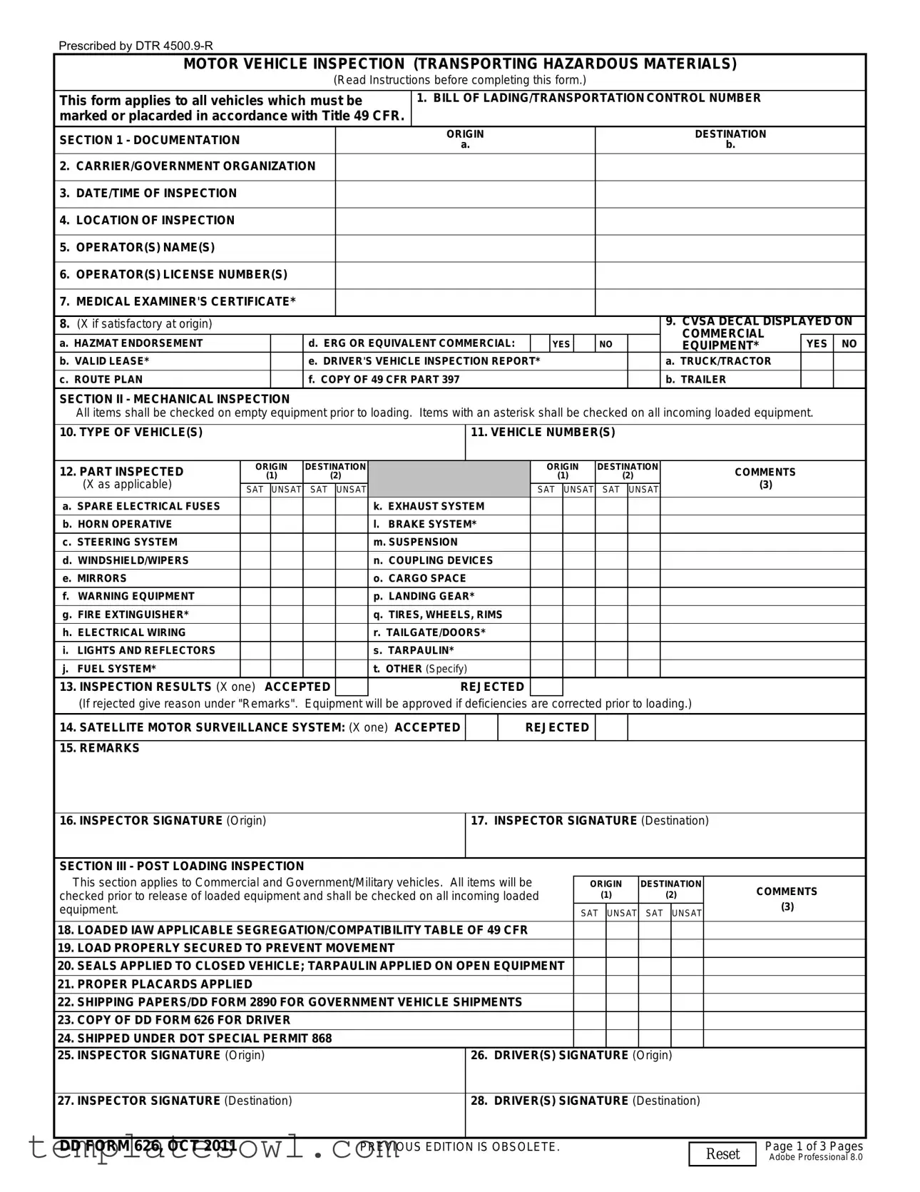 Fill Out Your Dd 626 Form