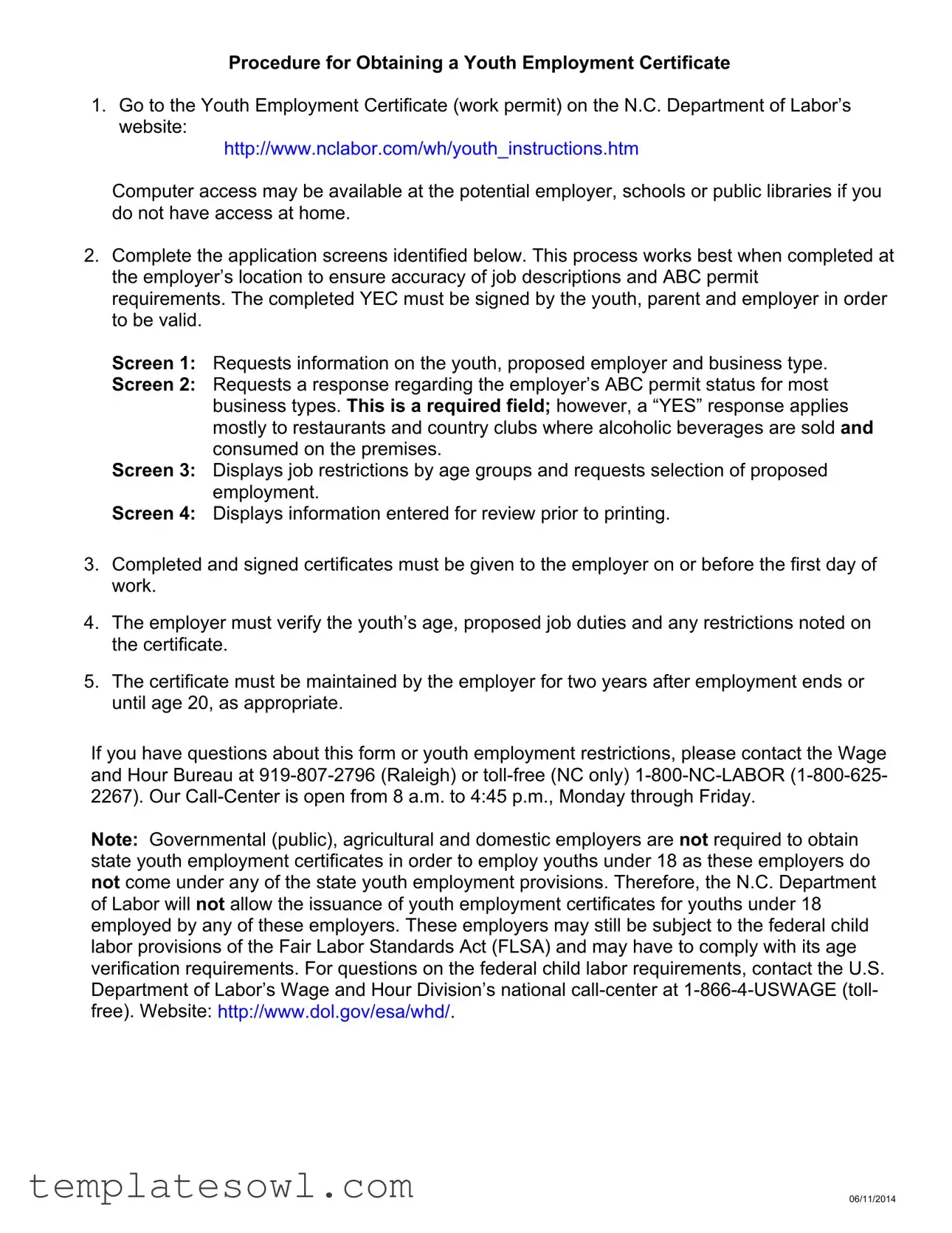 Fill Out Your Department Of Labor Certificate Form