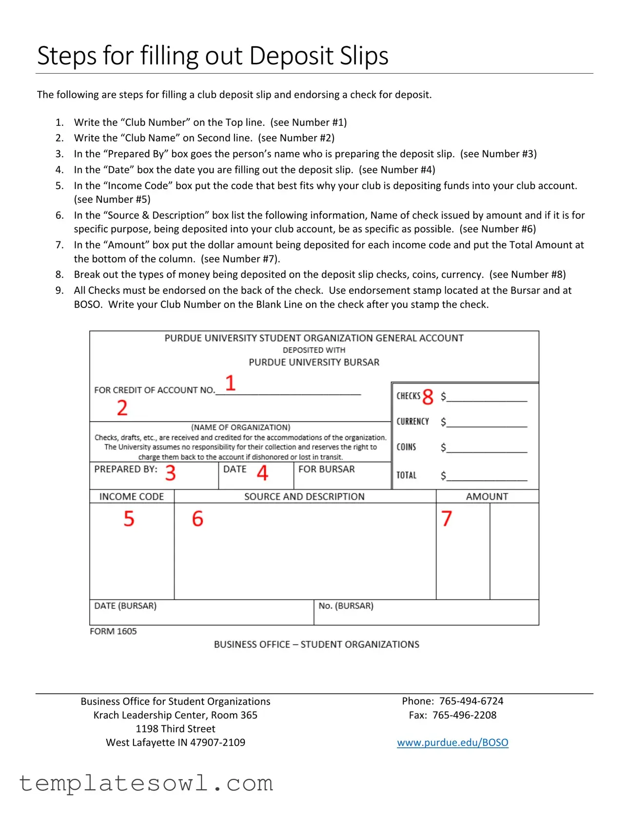 Fill Out Your Deposit Slip Form