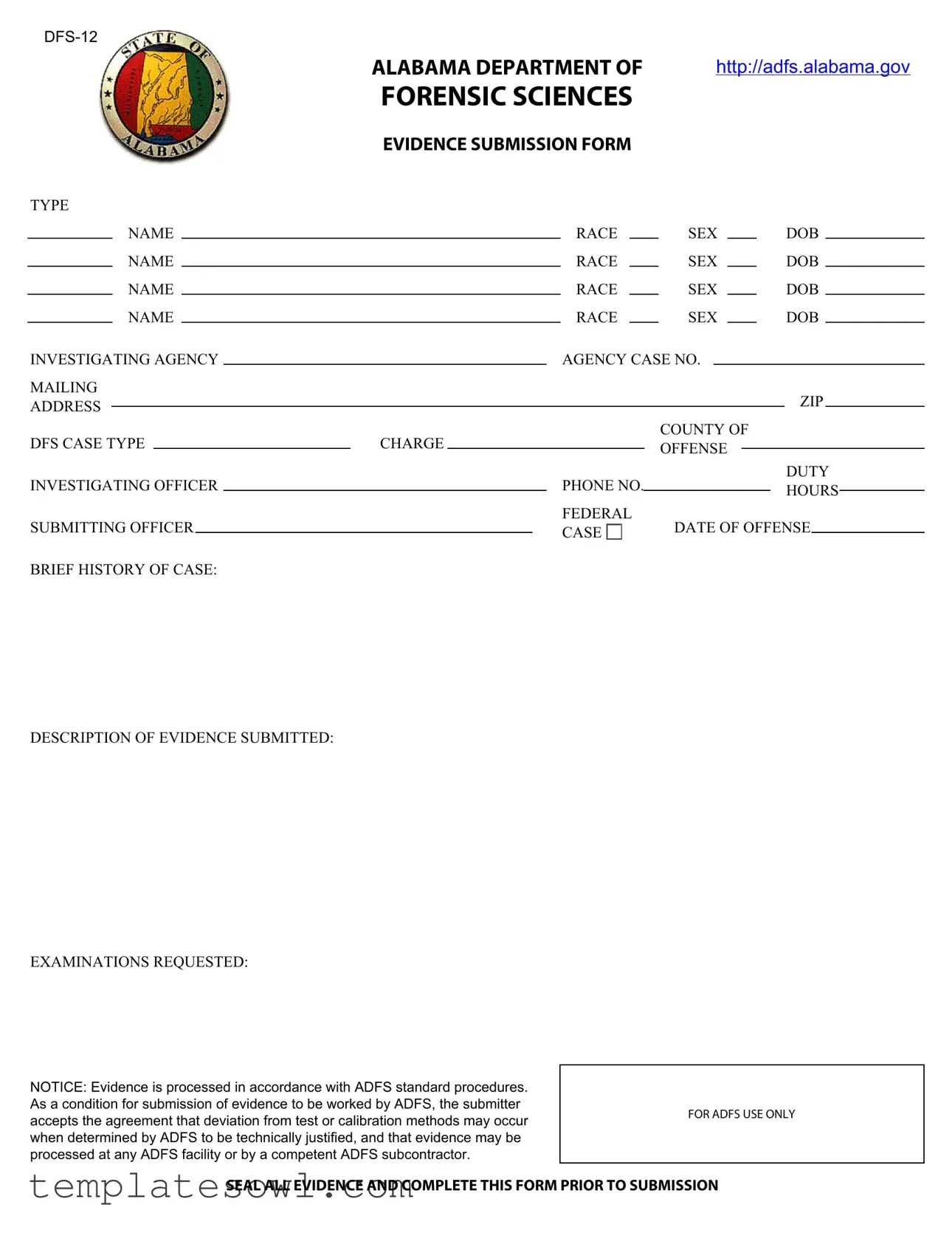 Fill Out Your Dfs 12 Form