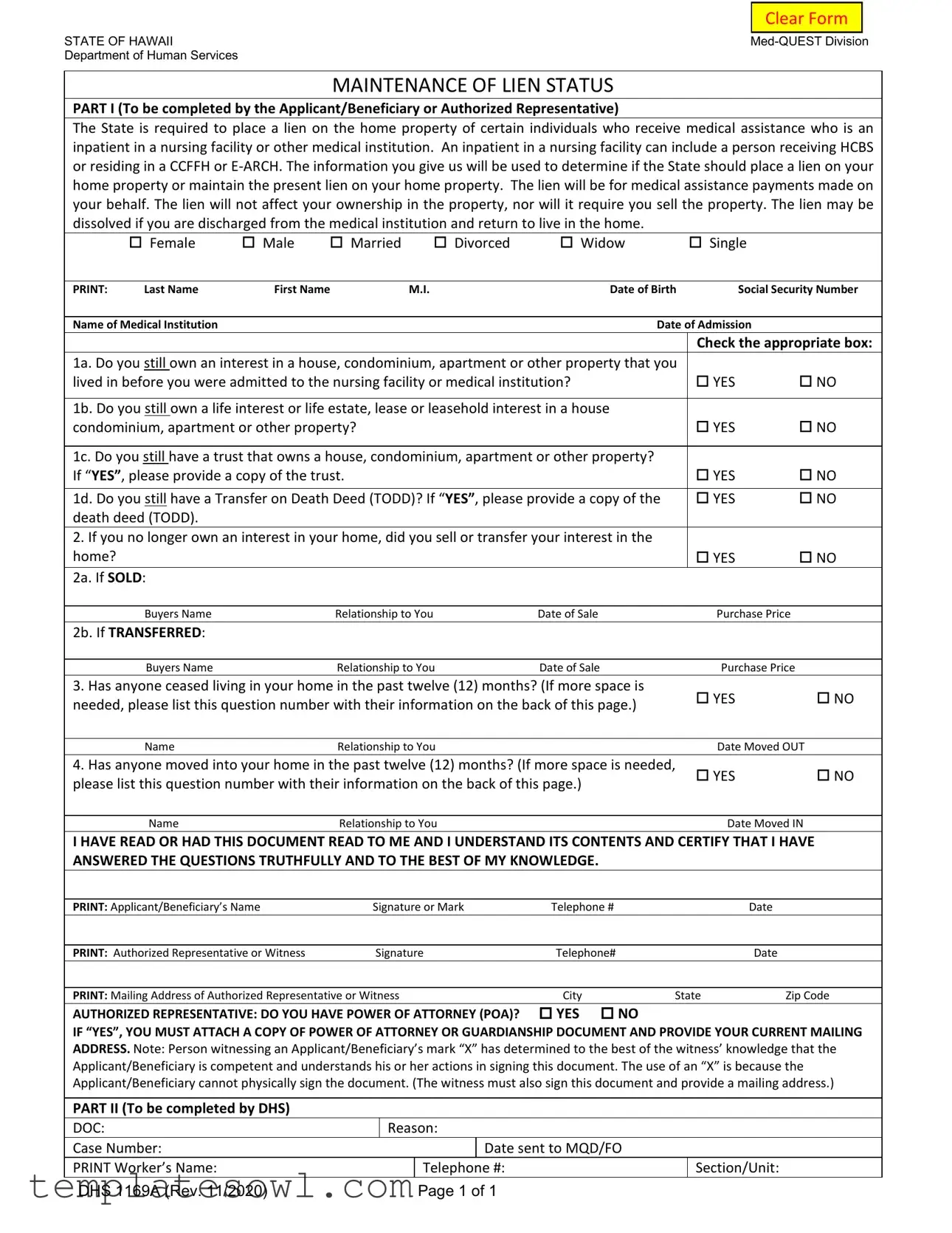 Fill Out Your Dhs 1169 Form