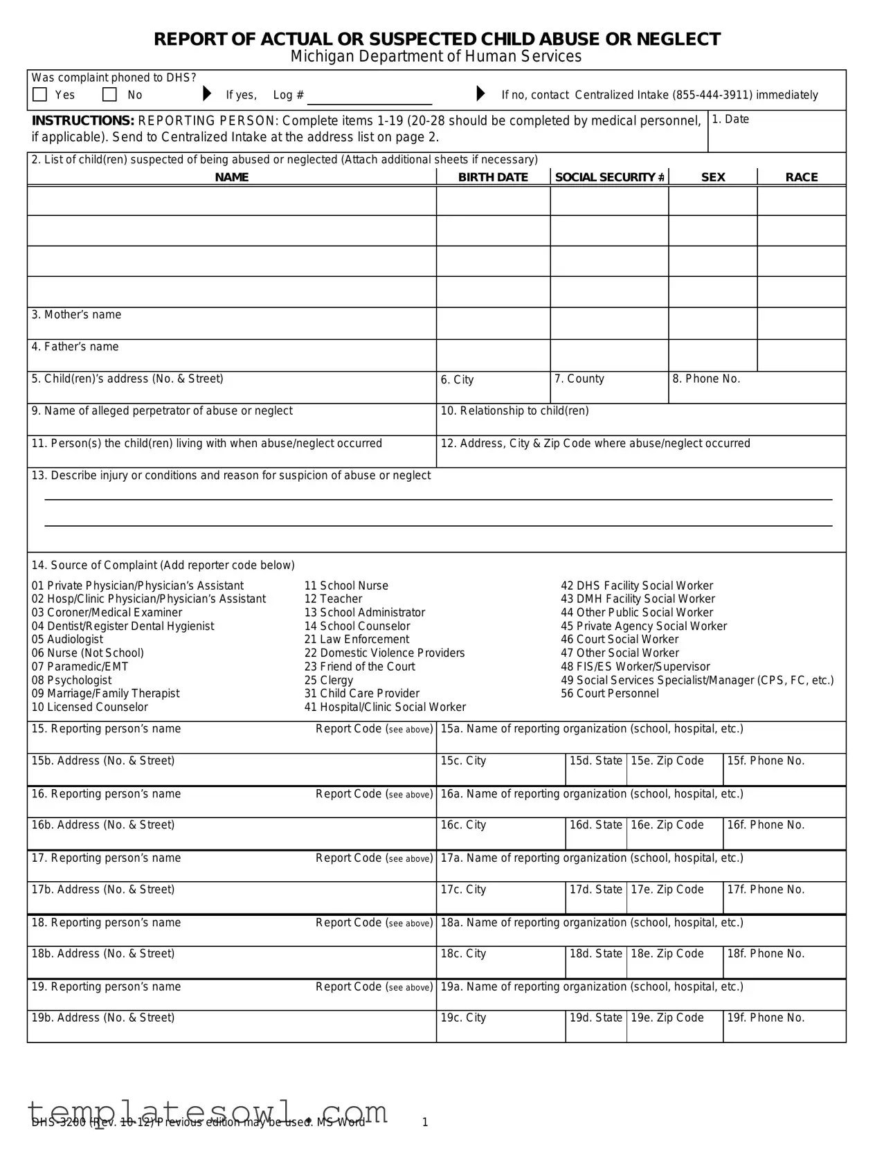 Fill Out Your Dhs 3200 Form
