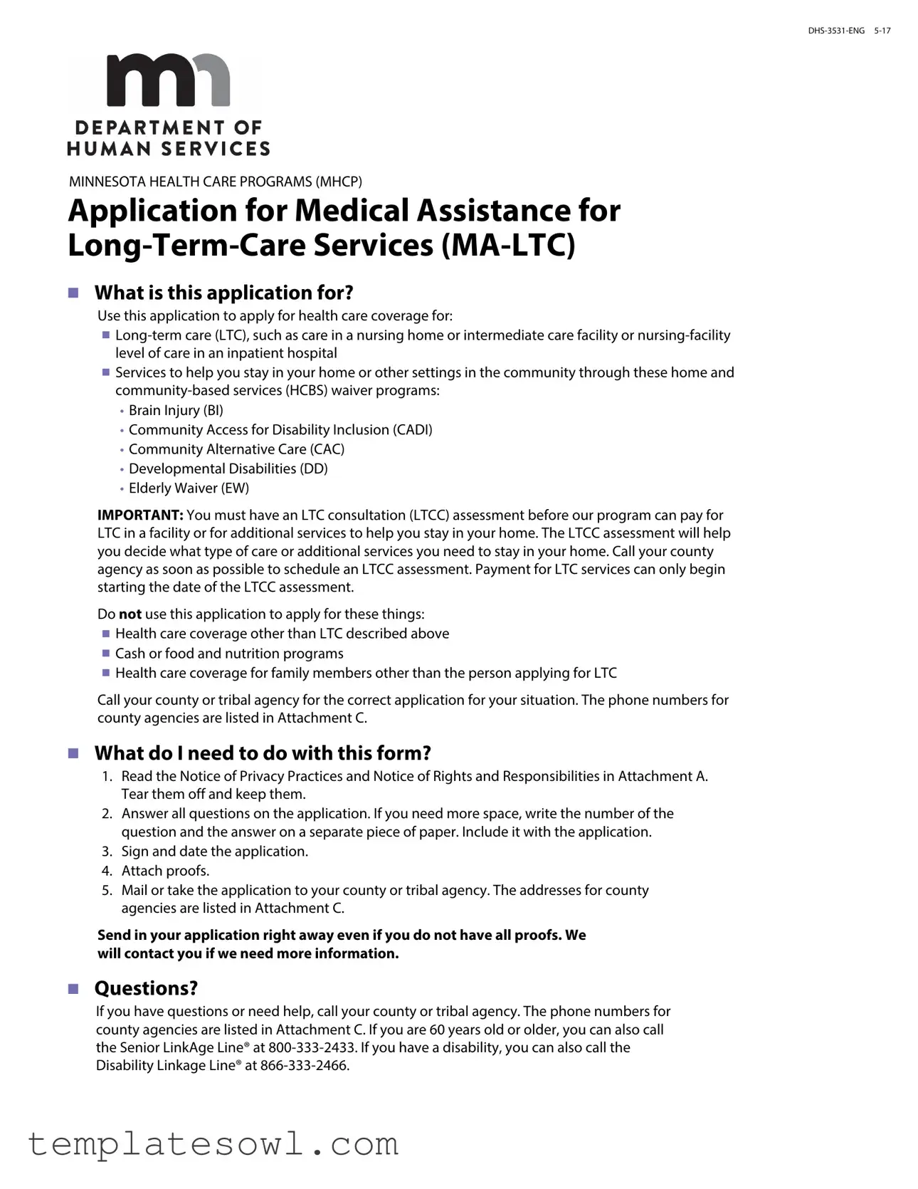 Fill Out Your Dhs 3531 Form