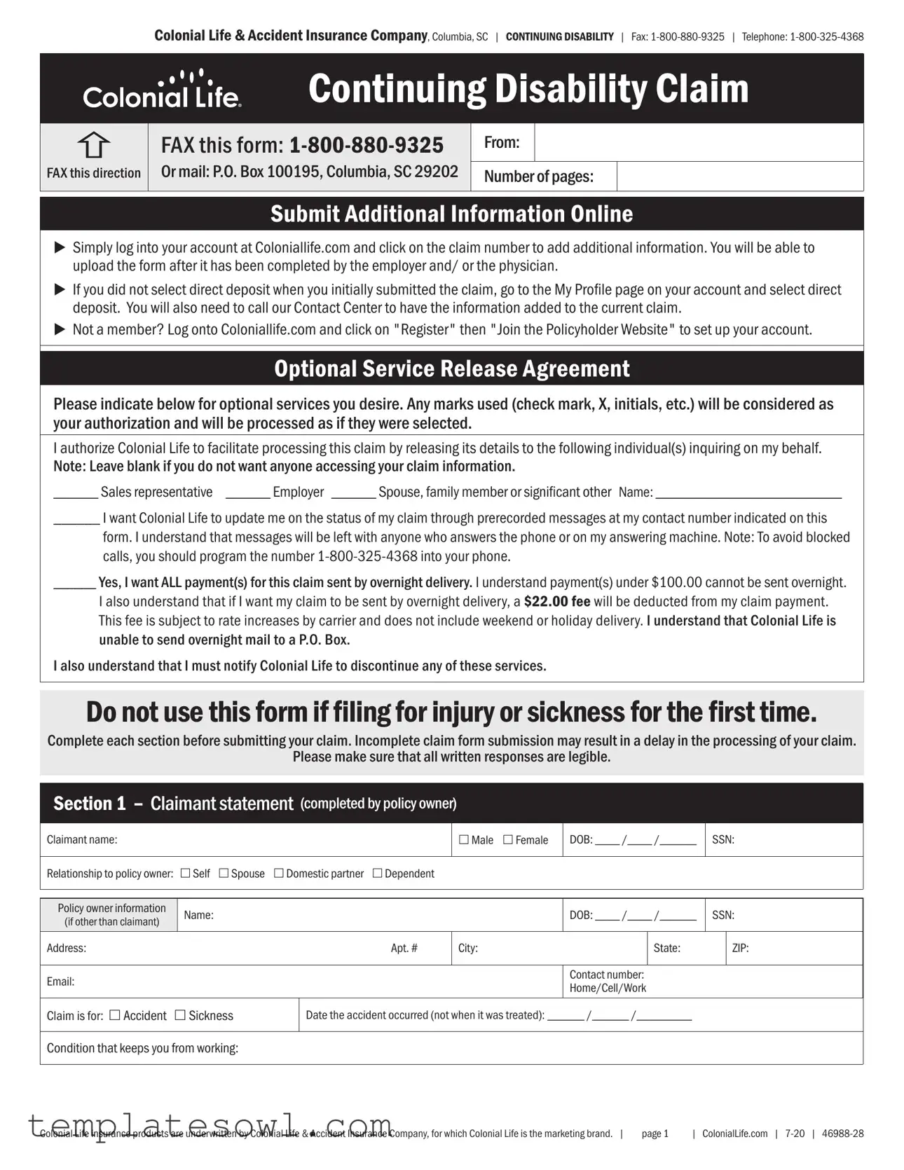 Fill Out Your Disability Claim Form
