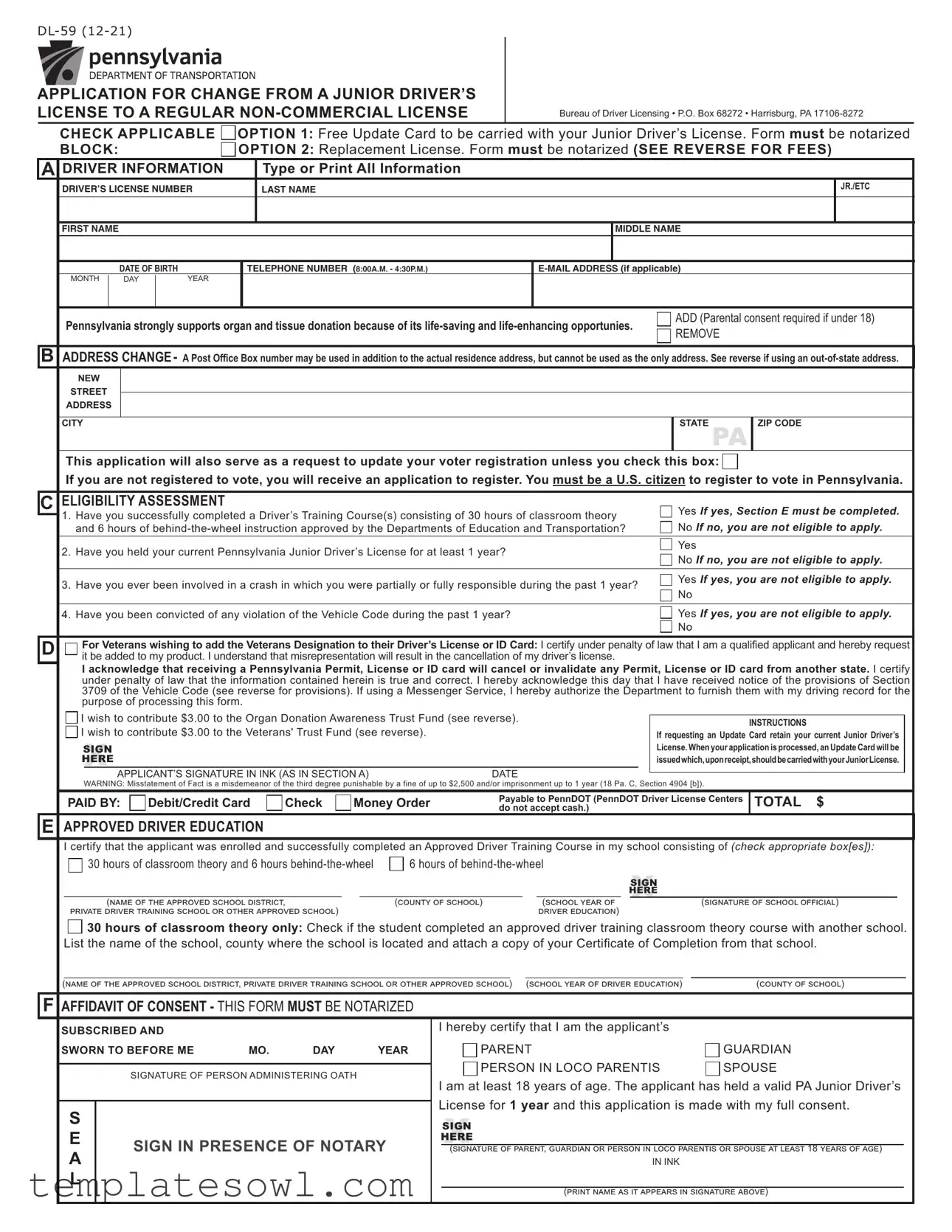 Fill Out Your Dl 59 Form