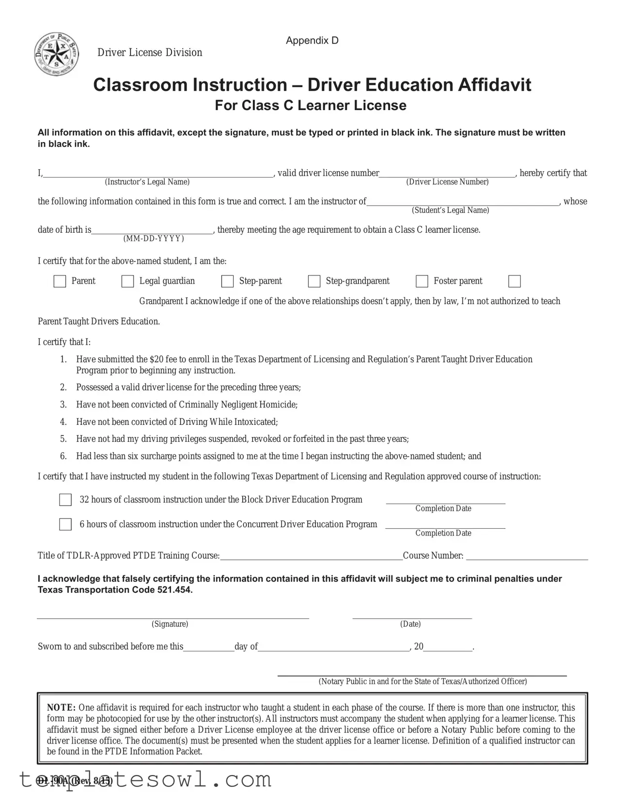 Fill Out Your Dl 90A Form