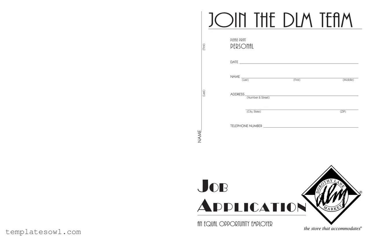Fill Out Your Dlm Application Form