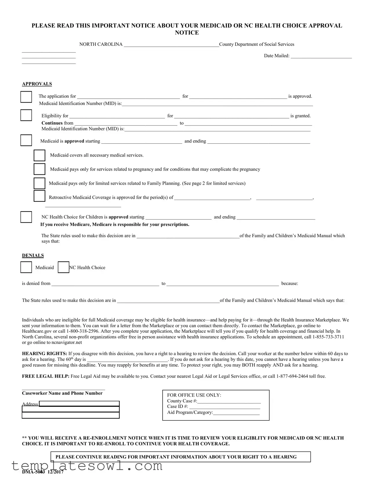 Fill Out Your Dma 5003 Form