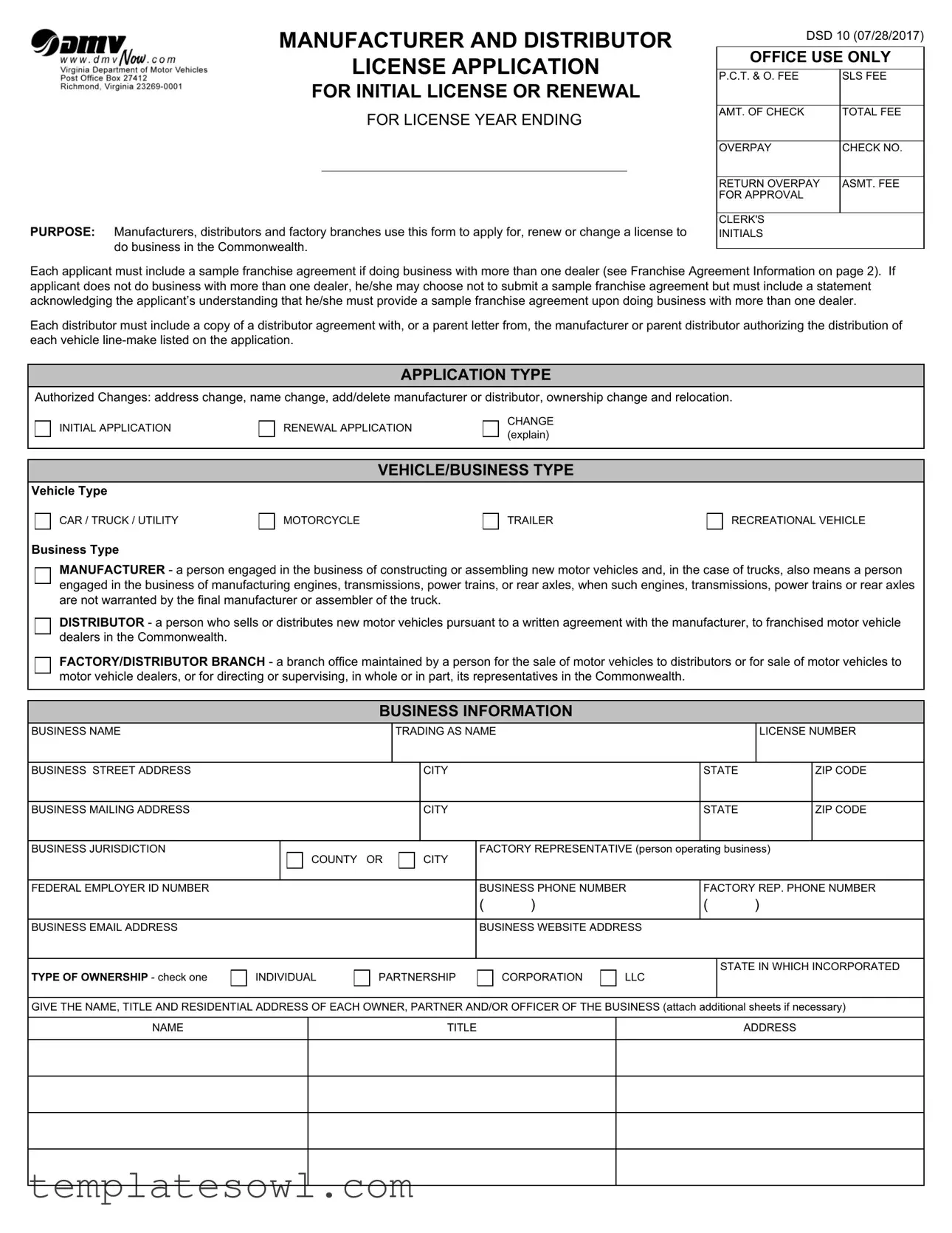 Fill Out Your Dmv Dsd 10 Form