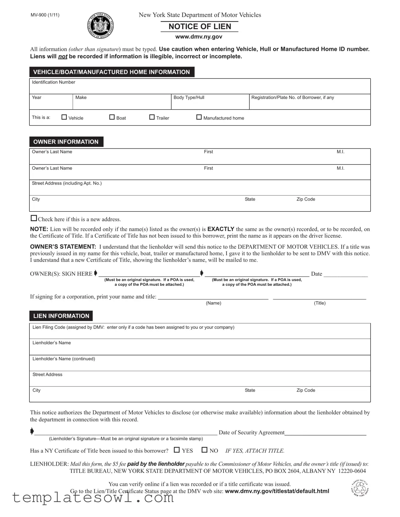 Fill Out Your Dmv Mv 900 Form