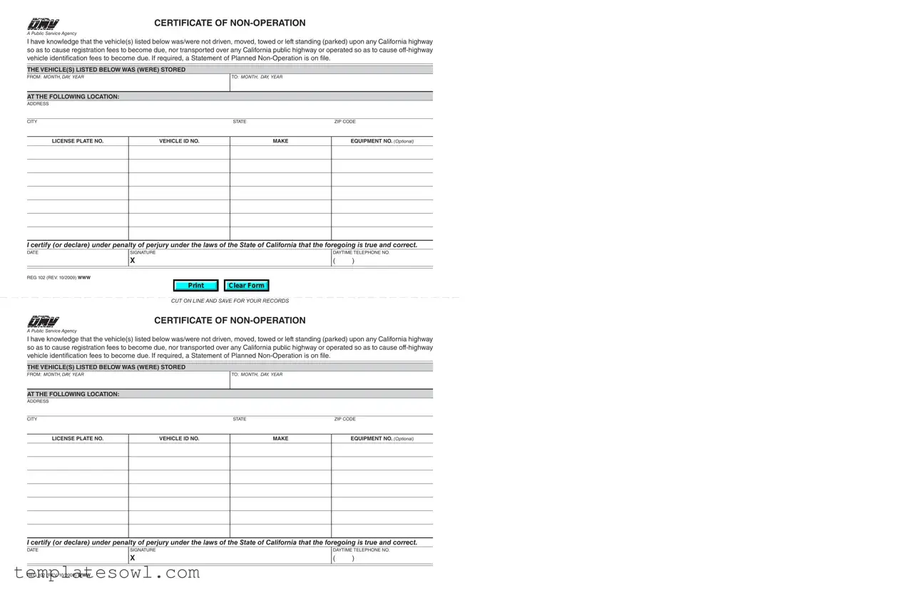 Fill Out Your Dmv Reg 102 Form