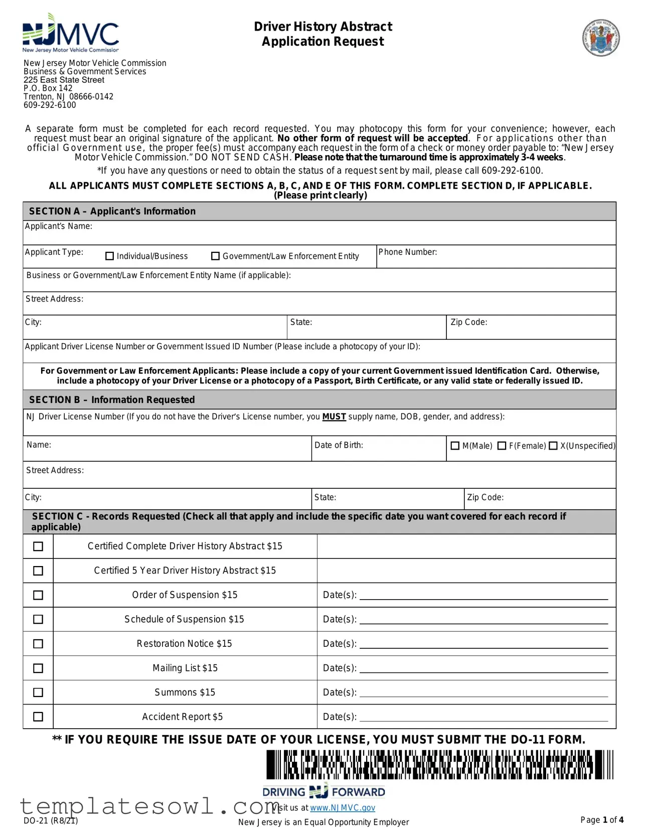 Fill Out Your Do 21 Form