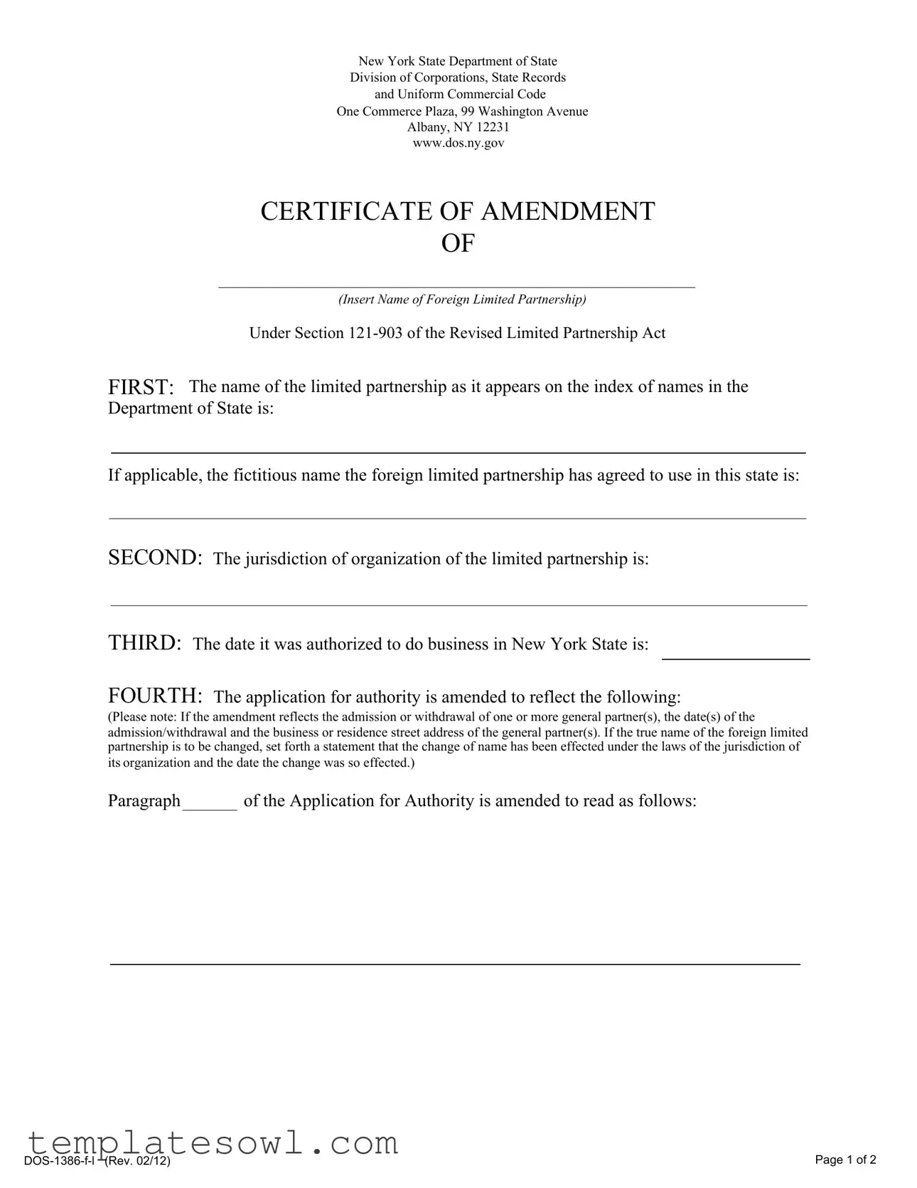 Fill Out Your Dos 1386 F L Form