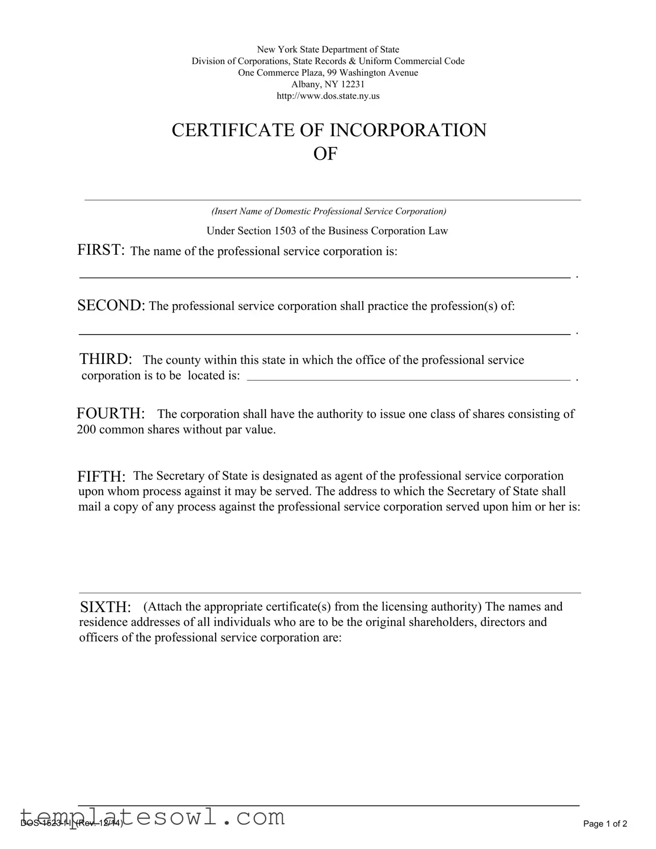 Fill Out Your Dos 1523 F L Form