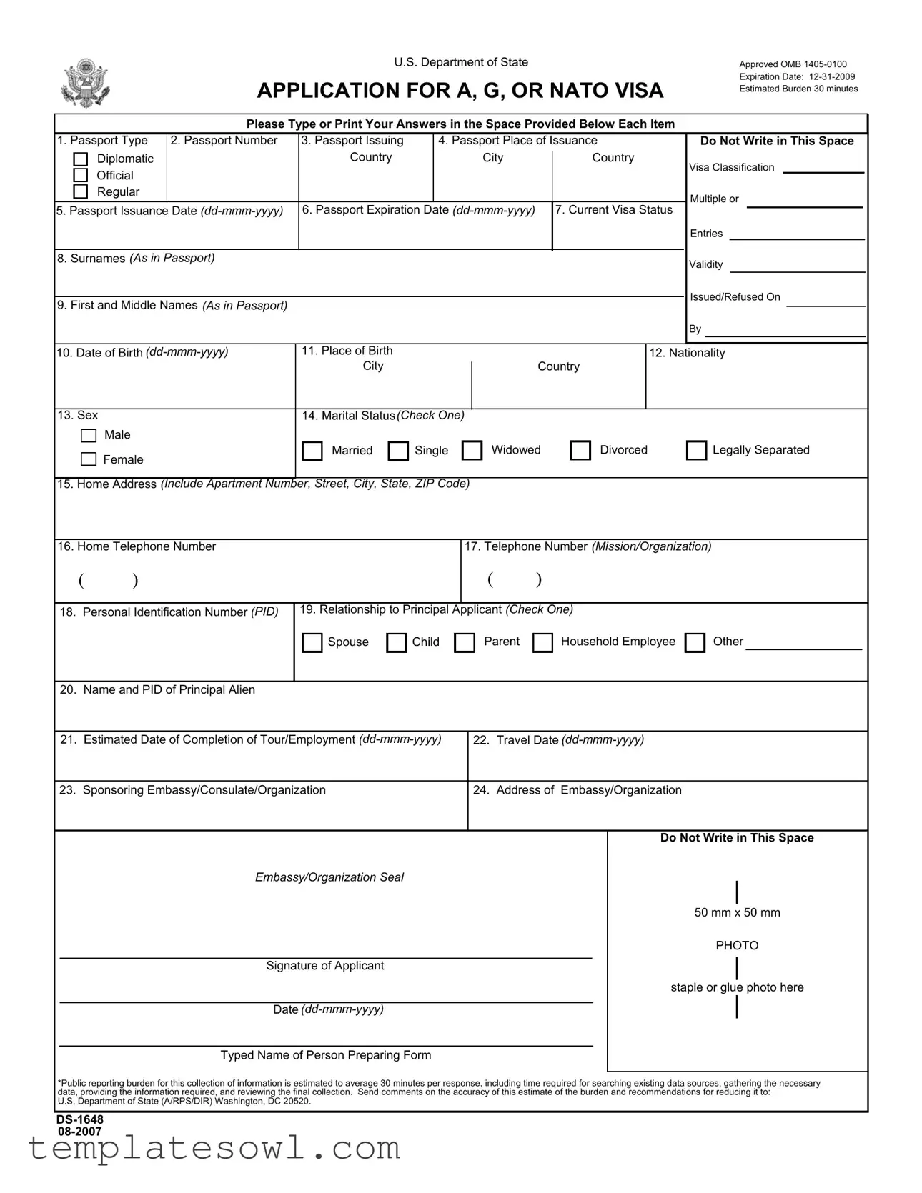 Fill Out Your Ds 1648 Form