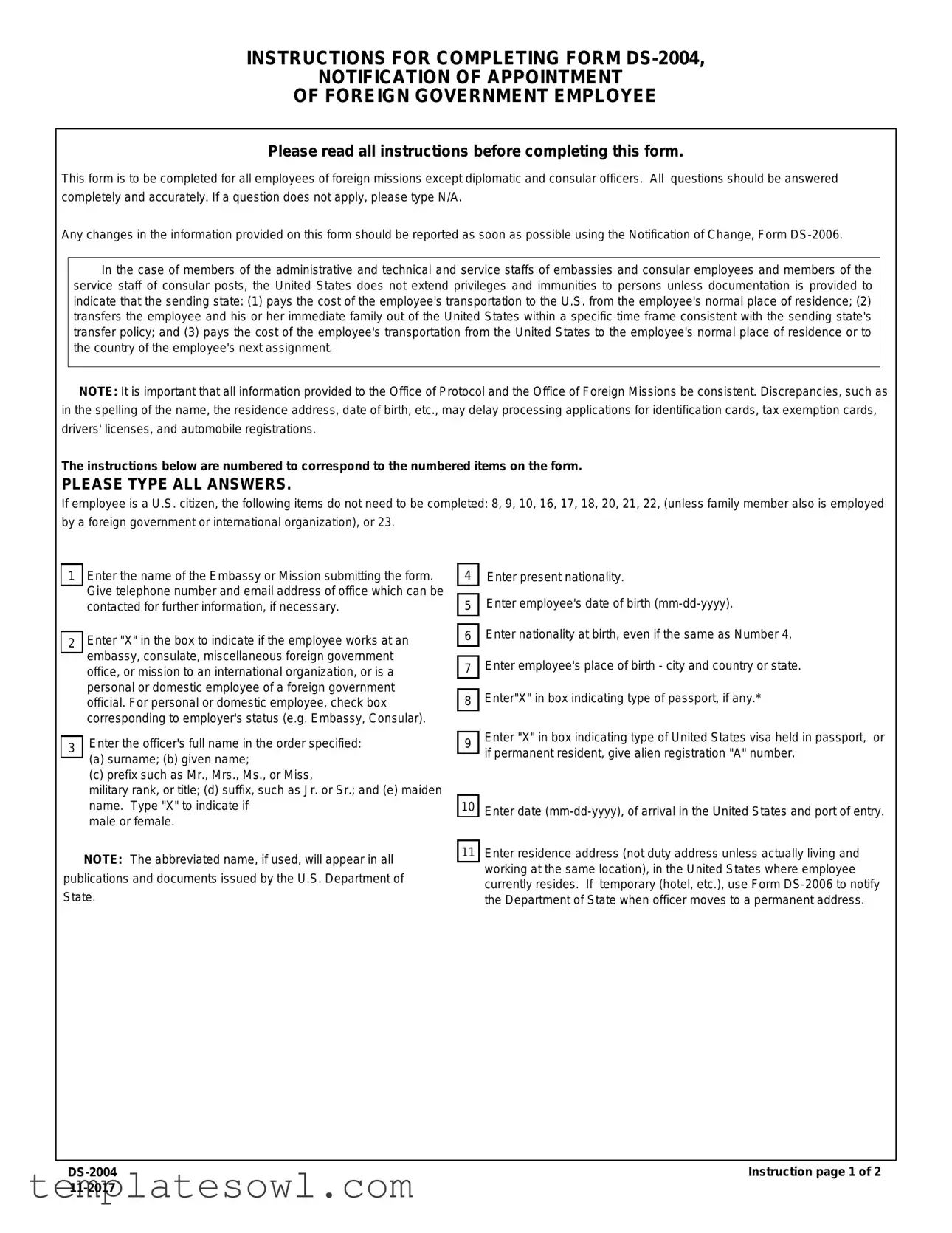 Fill Out Your Ds 2004 Form